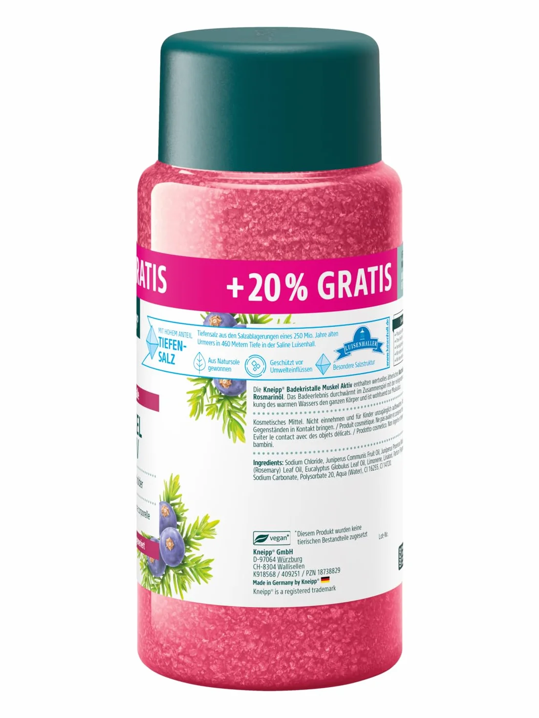Kneipp Muskel Aktiv Sól do Kąpieli, 720 g