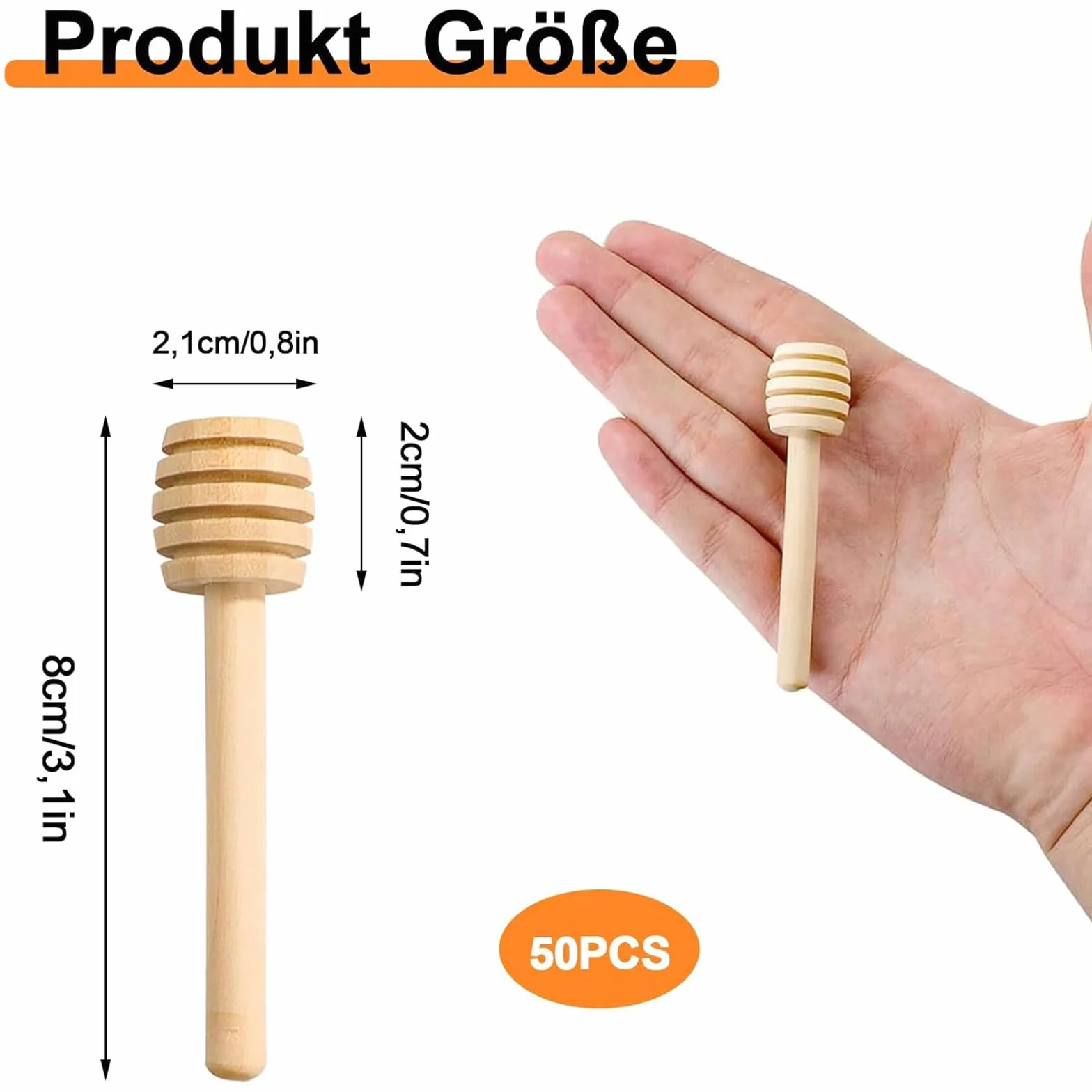 Drewniane łyżki do miodu 50 sztuk 8 cm spirala miodowa wielokrotnego użytku