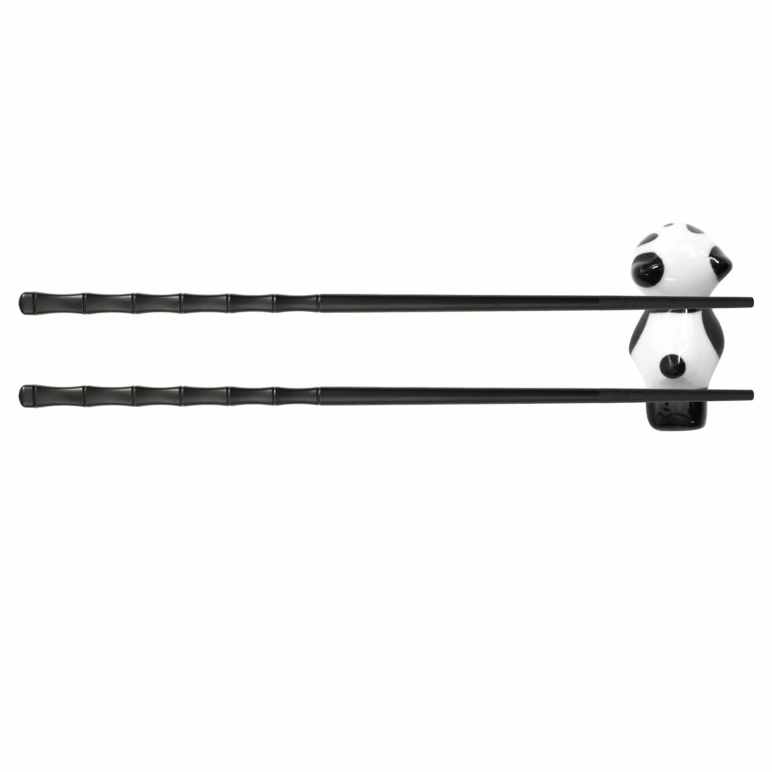 Ceramiczne uchwyty na pałeczki panda, zestaw 2 par pałeczek wielokrotnego użytku