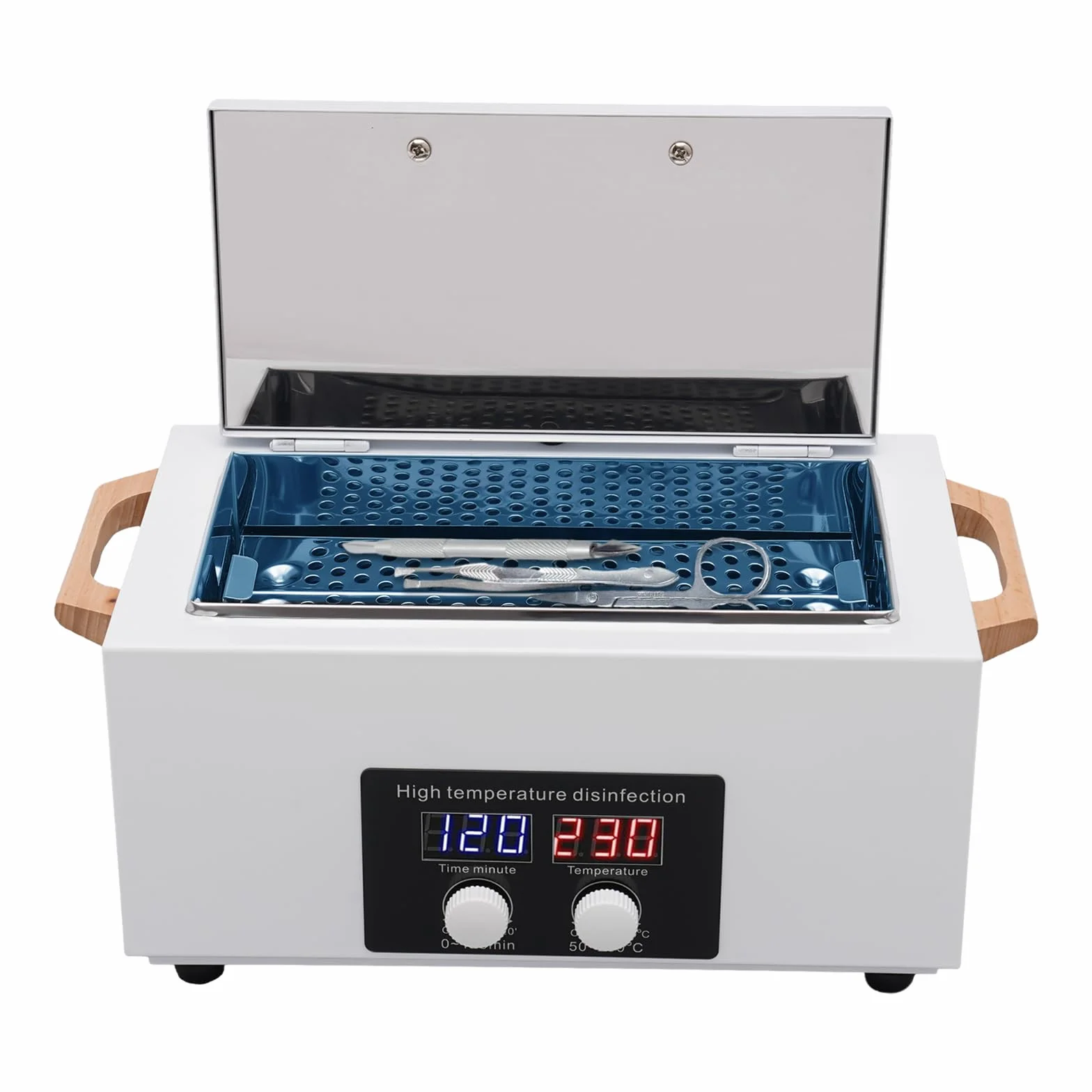 Sterylizator wysokotemperaturowy, 300 W, metalowa szafka do sterylizacji z wyświetlaczem LCD, do laboratoriów, salonów fryzjerskich, salonów kosmetycznych, salonów kosmetycznych, salonów paznokci