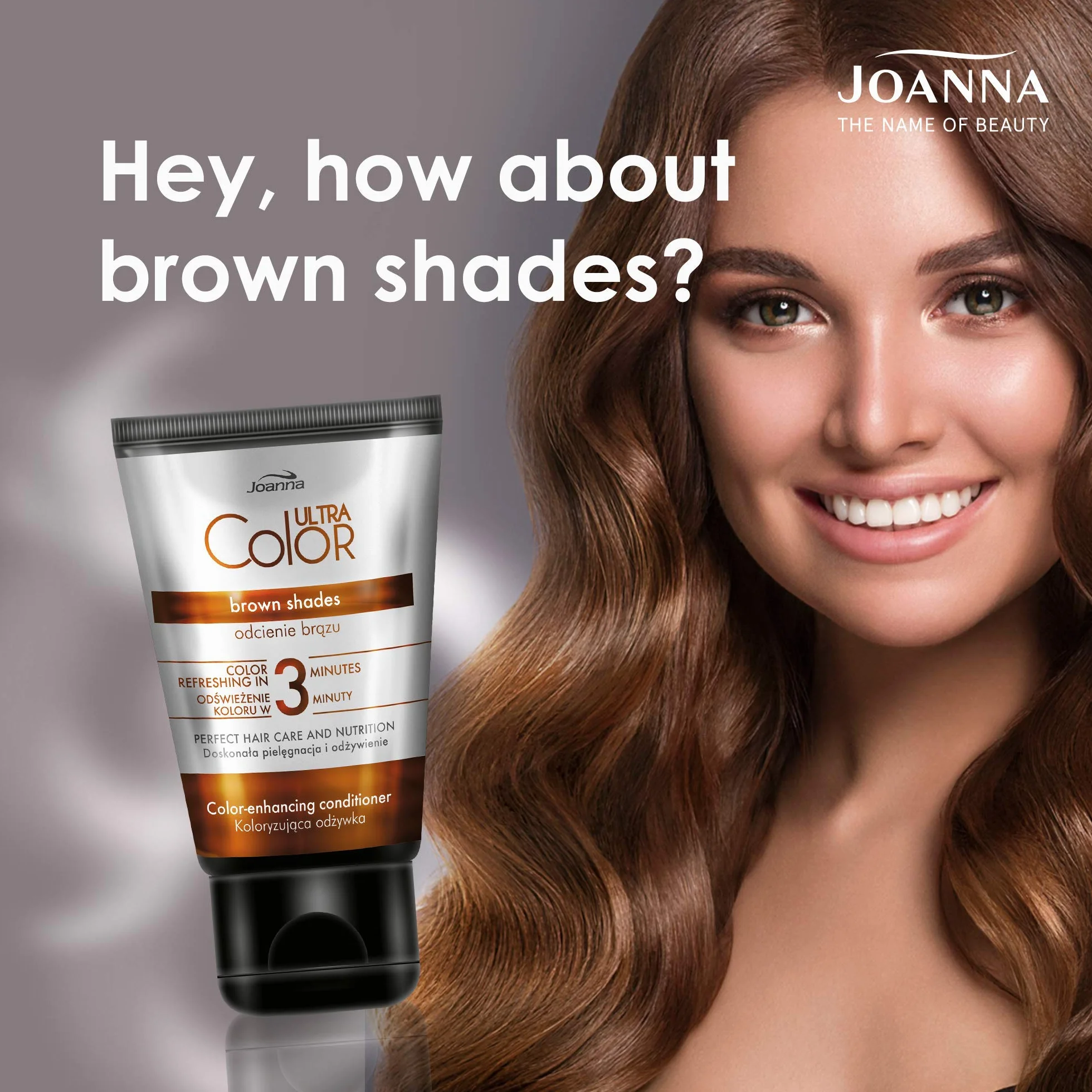 Joanna Ultra Color Color Protection Conditioner do odcieni brązowej Naturalne i farbowane włosy