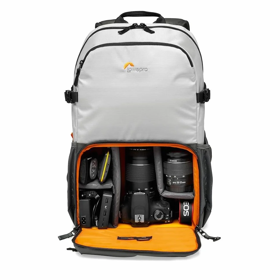 Lowepro Plecak fotograficzny LP37238-PWW Truckee BP 250 LX Outdoor, do tabletu 15”, dla kompaktowych aparatów Sony, Canon, Nikon, z 1-2 obiektywami, gimbalem, dronem, DJI, Osmo, Mavic, jasnoszary