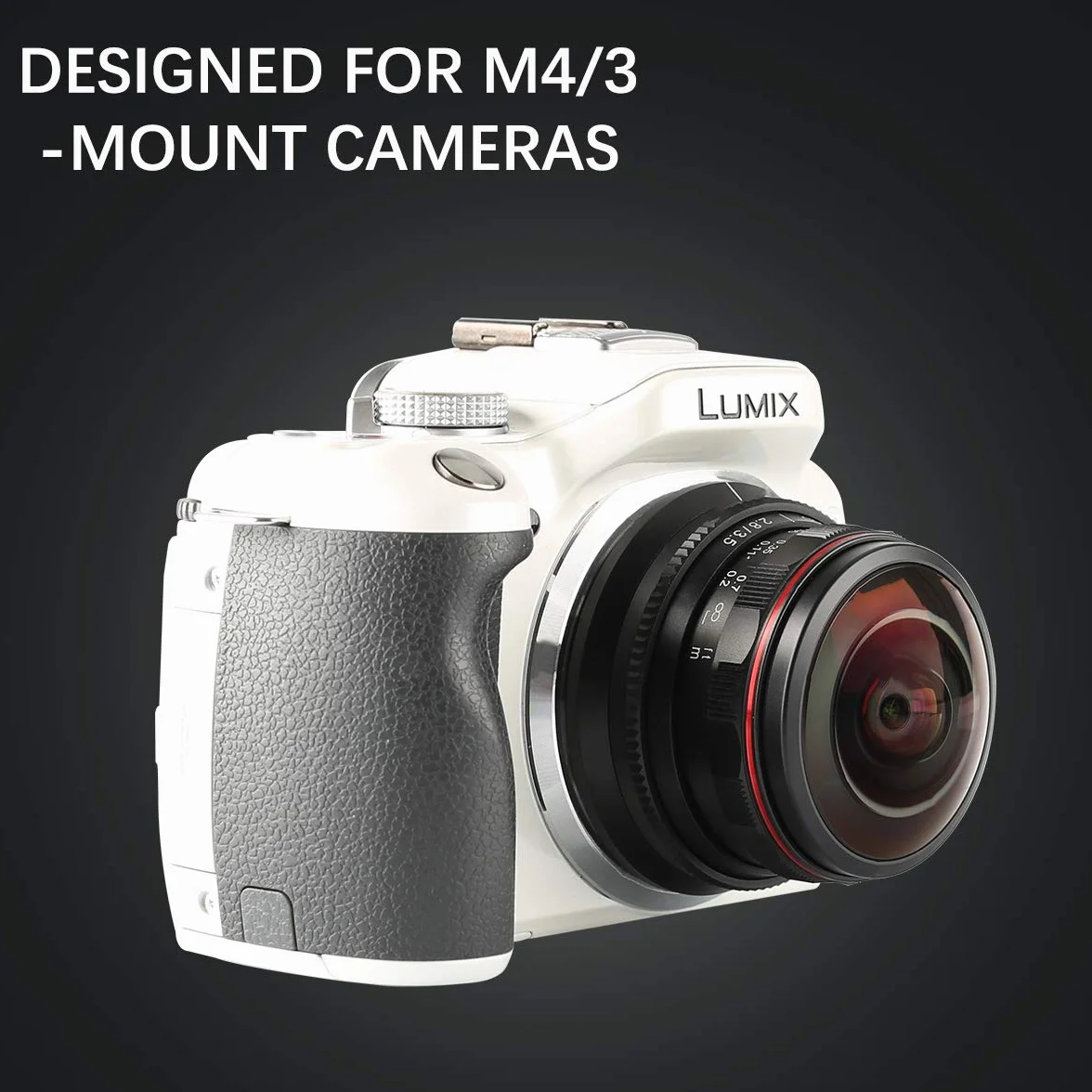 Meike 3.5mm f2.8 220-stopniowy obiektyw rybie oko z ręcznym ustawianiem ostrości kompatybilny z aparatami Olympus Panasonic Lumix M4/3 MFT GH4 GH5 GH6 OM-1