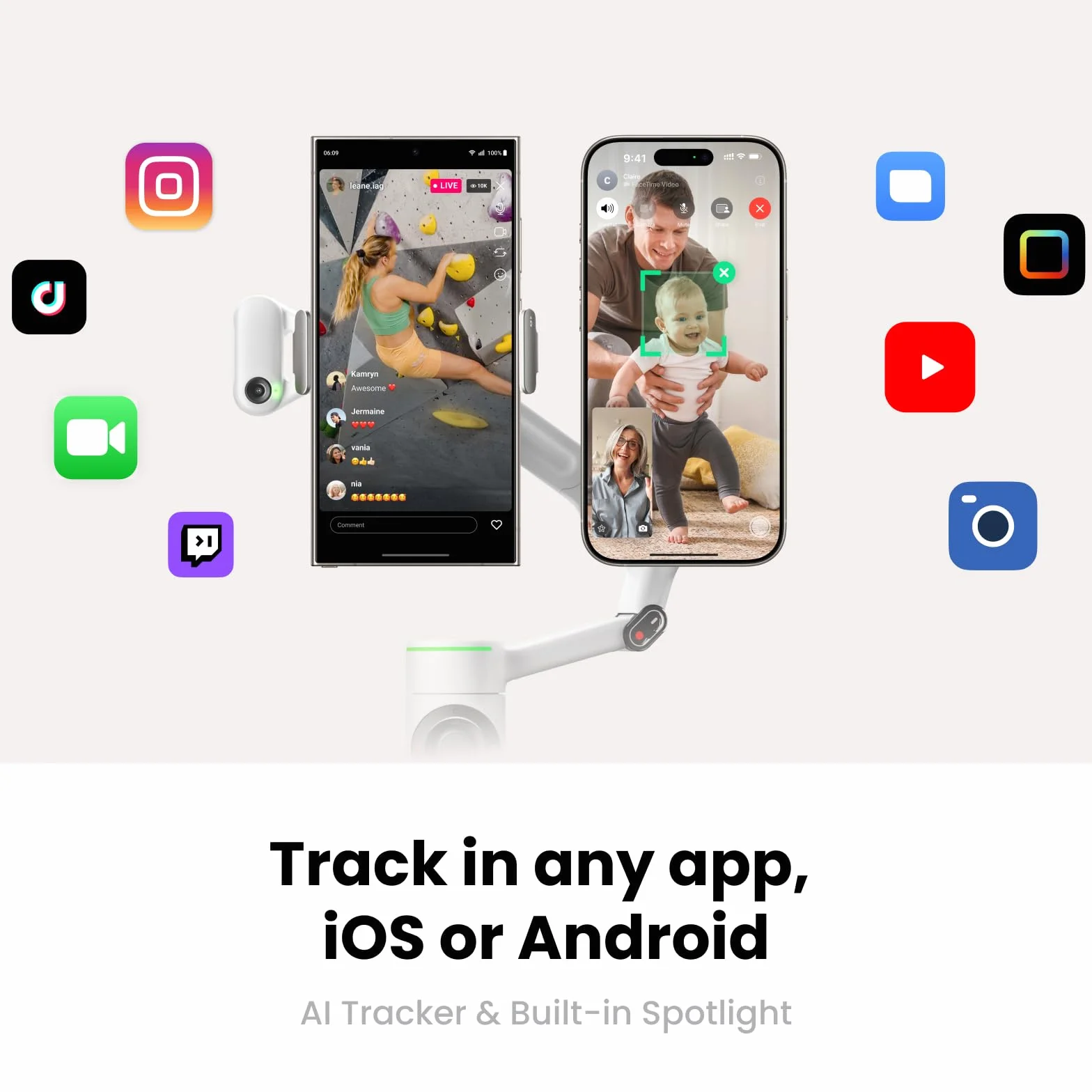 Insta360 Flow 2 Pro Standardowy pakiet szary – składany gimbal na telefon AI, śledzenie ponad 200 aplikacji z zestawem Apple DockKit, śledzenie wielu osób, śledzenie patelni 360º, wbudowany statyw/kij