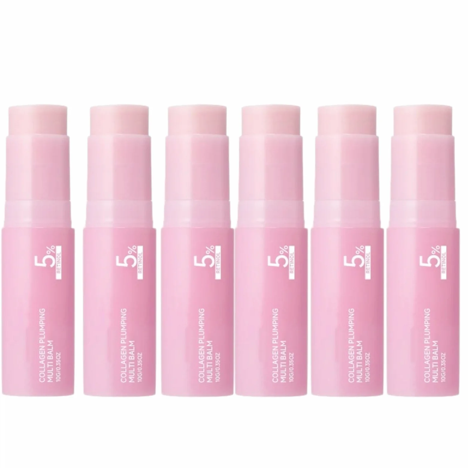 Pink Collagen Volume Multi Balm Stick, Nawilżający podkład do makijażu twarzy i podkładu, nielepki nawilżający Rapinde absorpcja do ust, oczu i szyi przeciwzmarszczkowy i nawilżający, ujędrnia