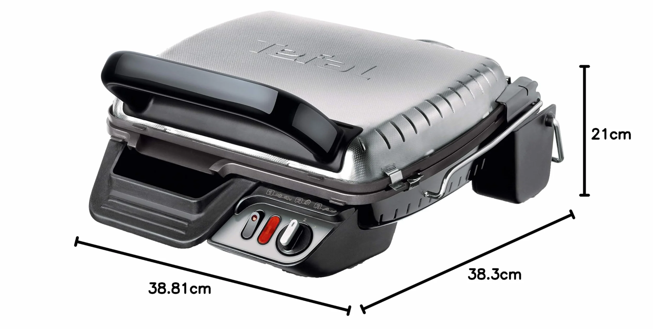 Tefal Gc3060 Grill Elekryczny Srebrny 38.3 x 21 x 38.8 cm 4.13 kg