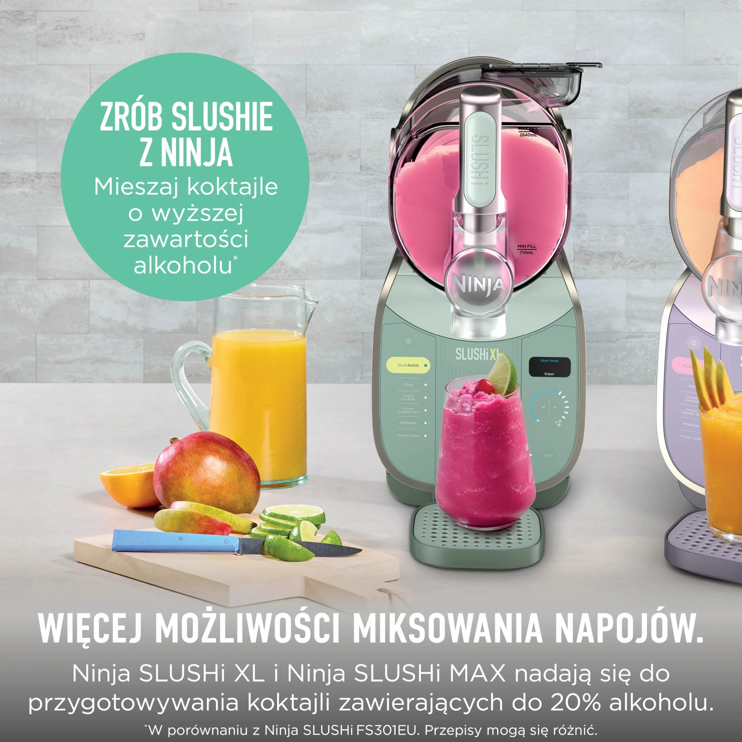 Ninja SLUSHi XL maszyna do mrożonych napojów 3,7l SlushAssist Zielony FS601EUGN