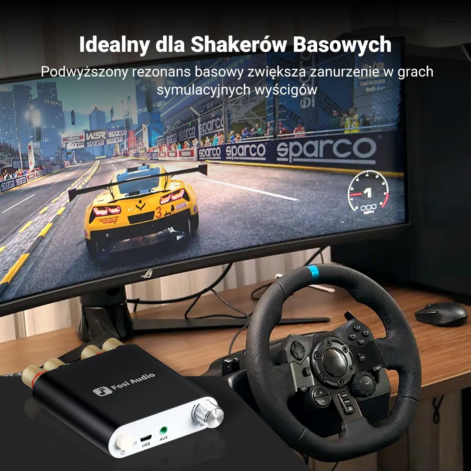 Fosi Audio ZK-1002D Mini Wzmacniacz Audio Bluetooth, Wzmacniacz Stereo HIFI 100 W x2 z Wejściem Bluetooth/AUX/USB, 2-Kanałowy Podwójny Wzmacniacz Mocy TPA3116D2