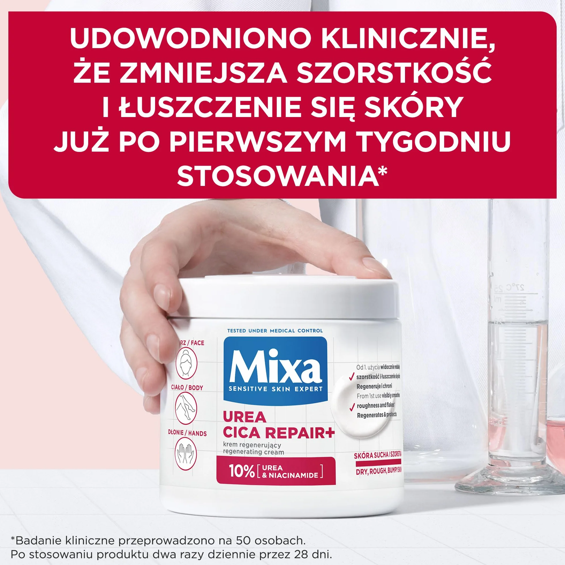 Mixa Urea Cica Repair+ Regenerujący Krem, 400 ml