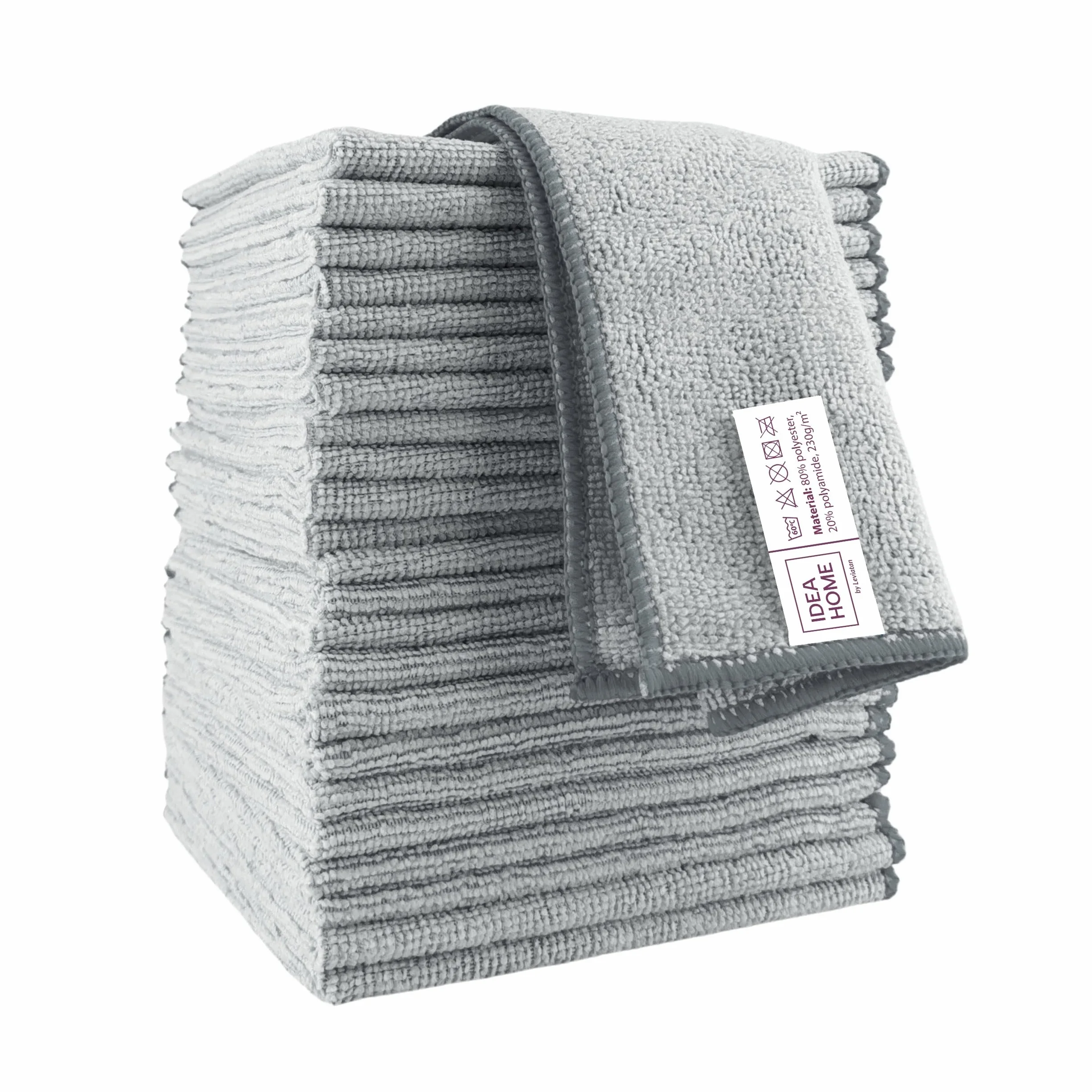 Ściereczka z mikrofibry 30 x 30 cm 24 szt. IDEA HOME szara