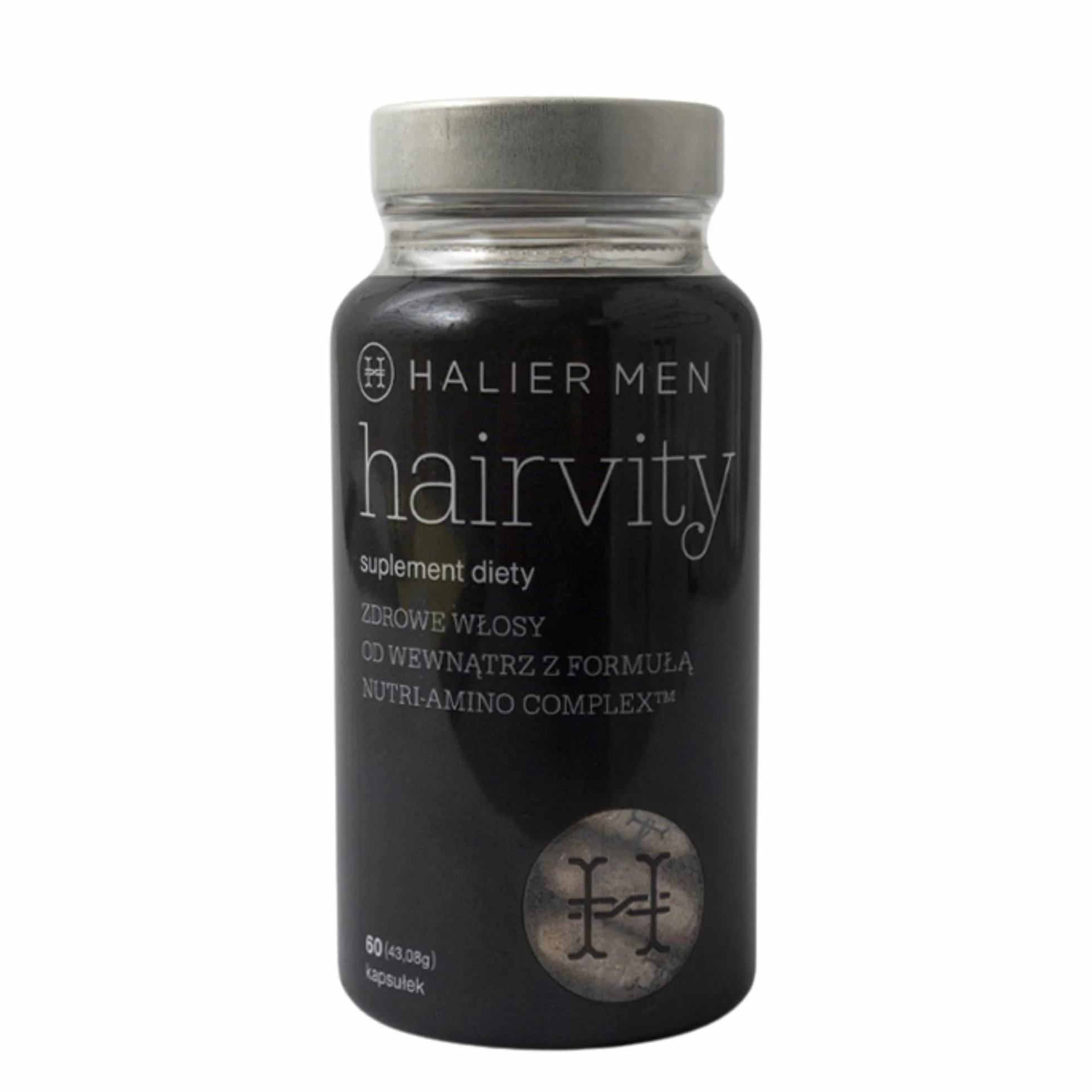 Hairvity Suplement Diety z Formułą Kolagen + Amino-complex, Nutrikosmetyk dla Mężczyzn Poprawia Stan Słabych i Suchych Włosów, Dawka Witamin i Minerałów dla Włosów 60 Kapsułek