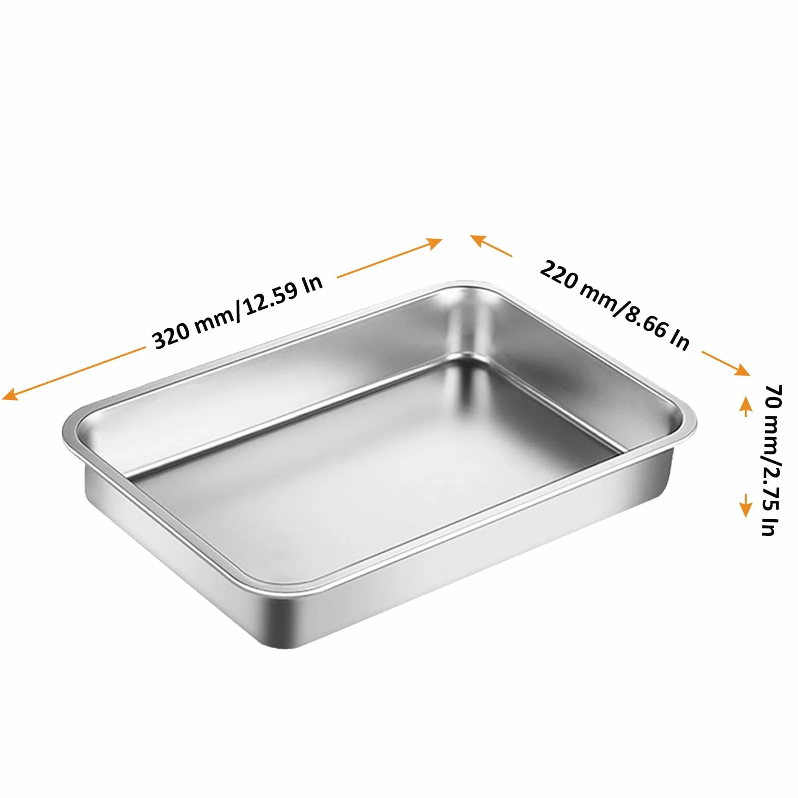 Zestaw foremek do zapiekania ze stali nierdzewnej 32 x 22 x 7 cm blacha do lasagne