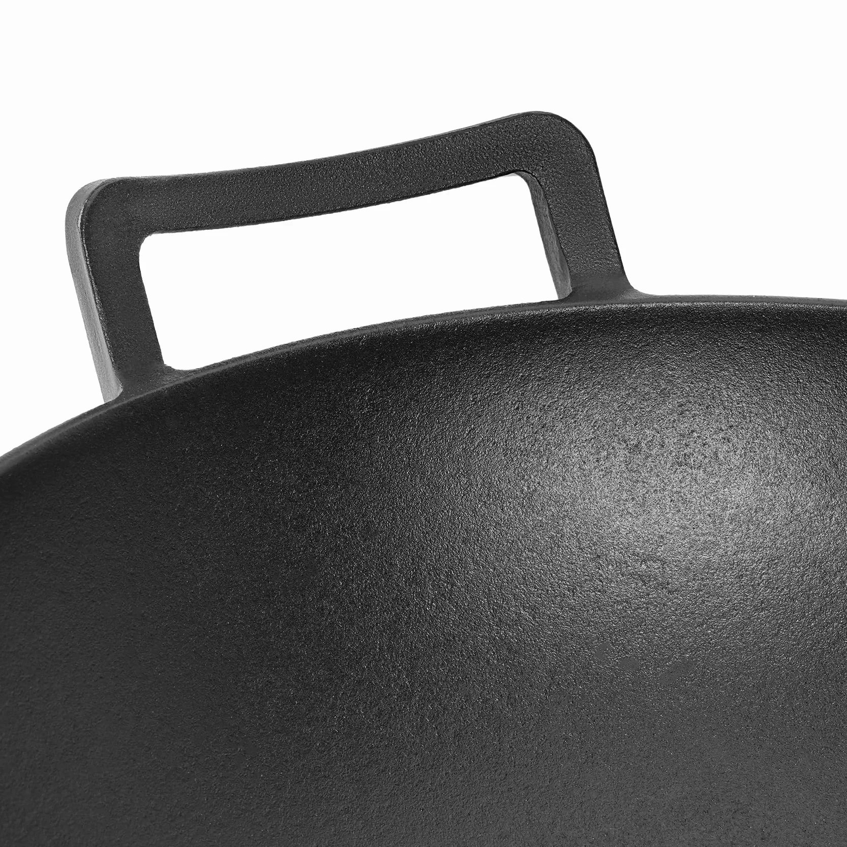 onlyfire Wok żeliwny, Ø36 cm Patelnia wok z uchwytem, patelnia żeliwna do systemu Weber Gourmet BBQ, pasująca do systemów Weber Spirit II i Genesis II GS4, patelnia do grillowania BBQ