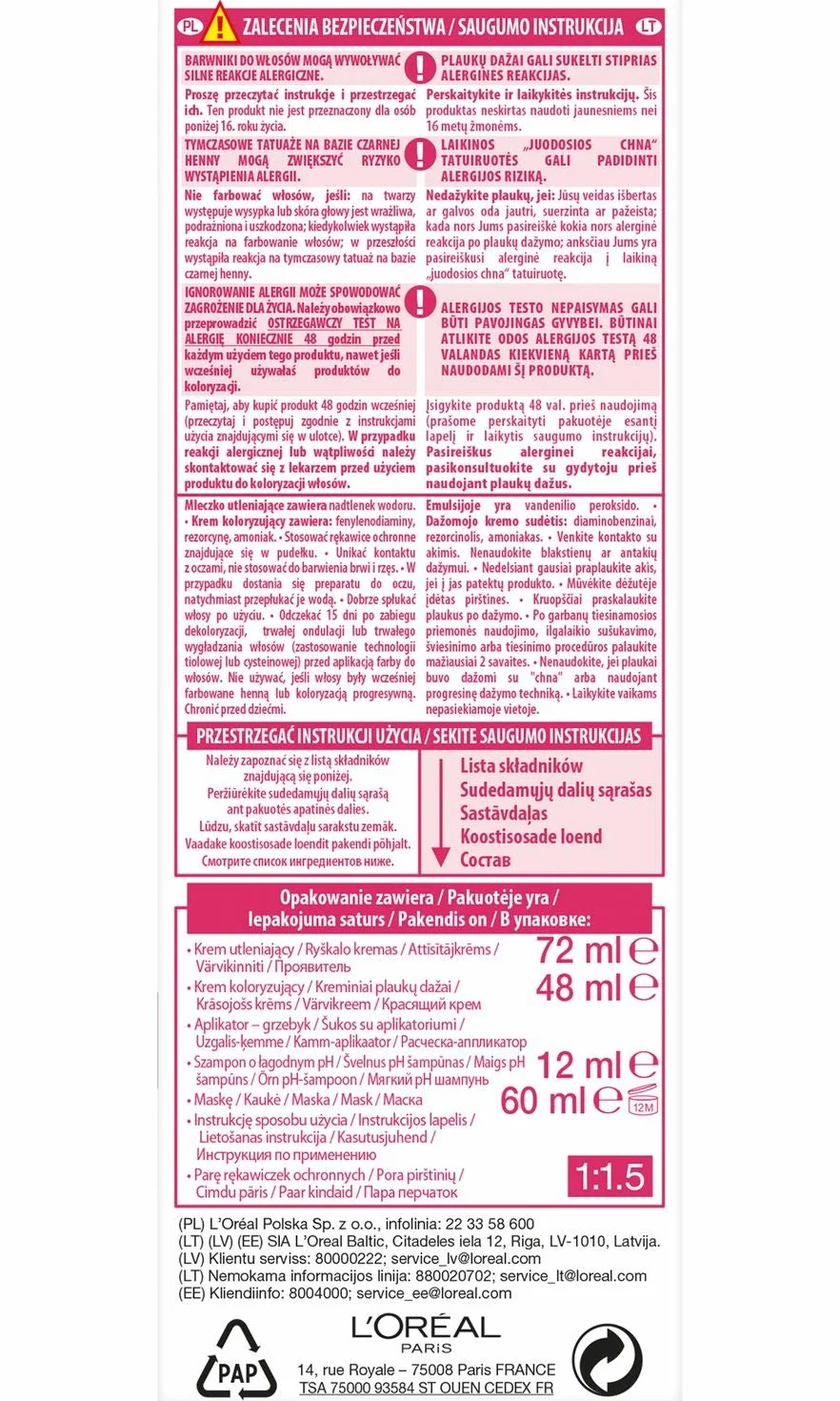 L'Oréal Paris Excellence 9 Farba do Włosów Bardzo Jasny Blond