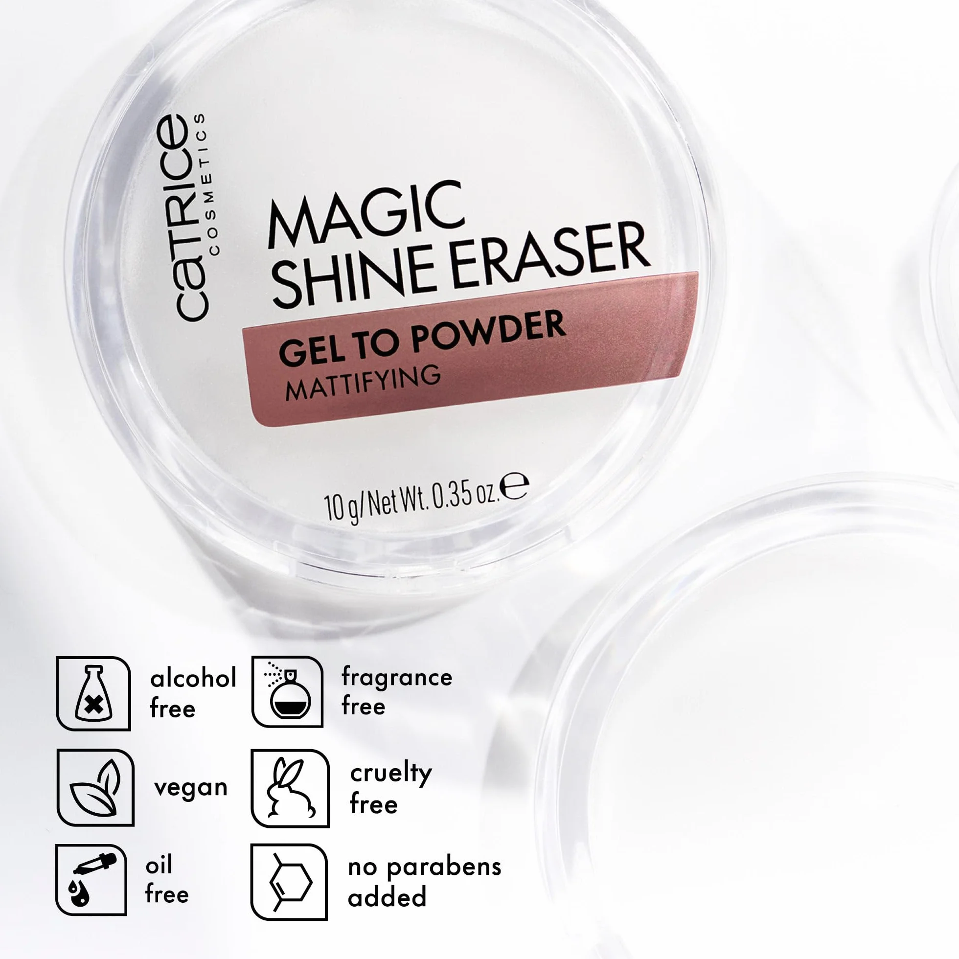 Catrice Żelowo-pudrowy korektor matujący Magic Shine Eraser, matujący, oczyszczanie porów, natychmiastowy wynik, naturalny, matowy (10g)