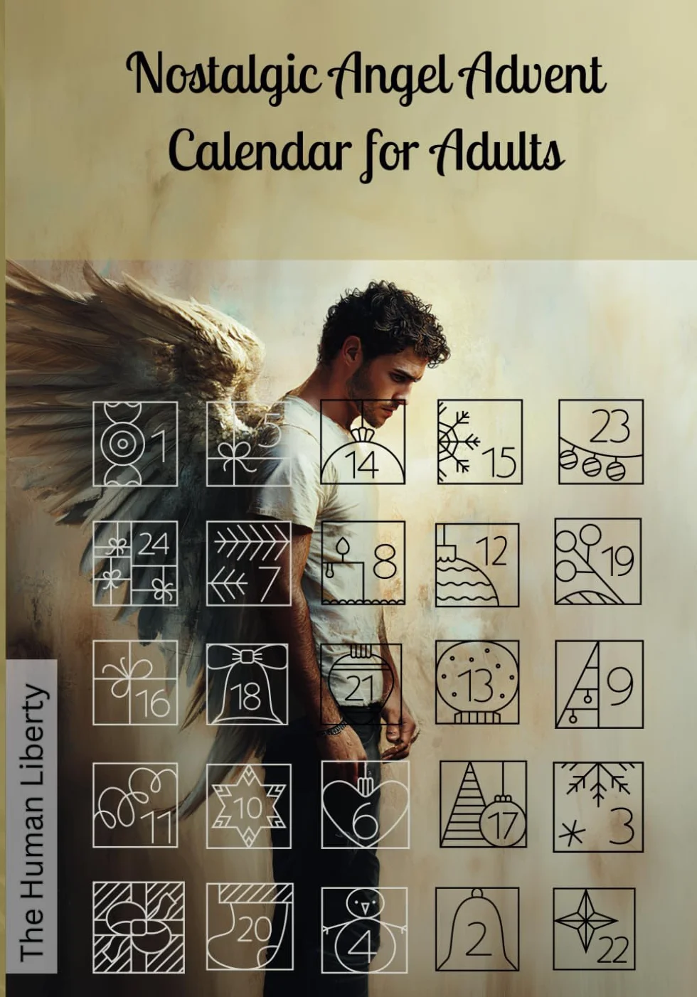 Nostalgic Advent Calendar with Angel Pictures to Color In, Poems and Prayers