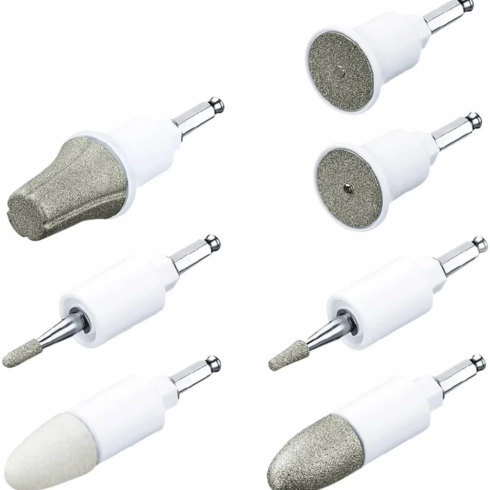 Beurer MP 41 Zestaw uzupełniający do urządzenia do manicure/pedicure, 7 przystawek z szafiru i filcu, do pielęgnacji dłoni i stóp