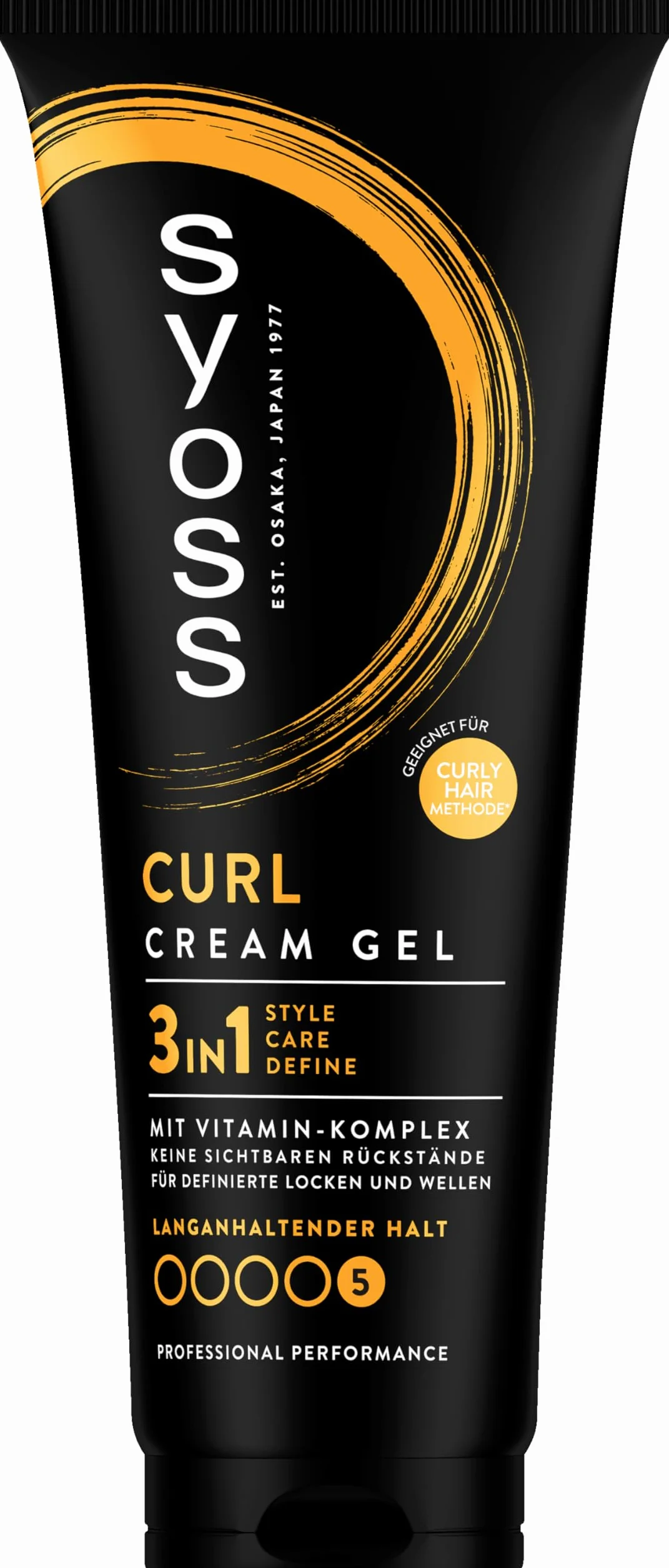 Syoss Curl Cream Gel (250 ml), żel zapobiegający puszeniu się loków do idealnie zdefiniowanych loków i fal bez widocznych pozostałości, krem do loków z kompleksem witamin dla wzmocnionej struktury