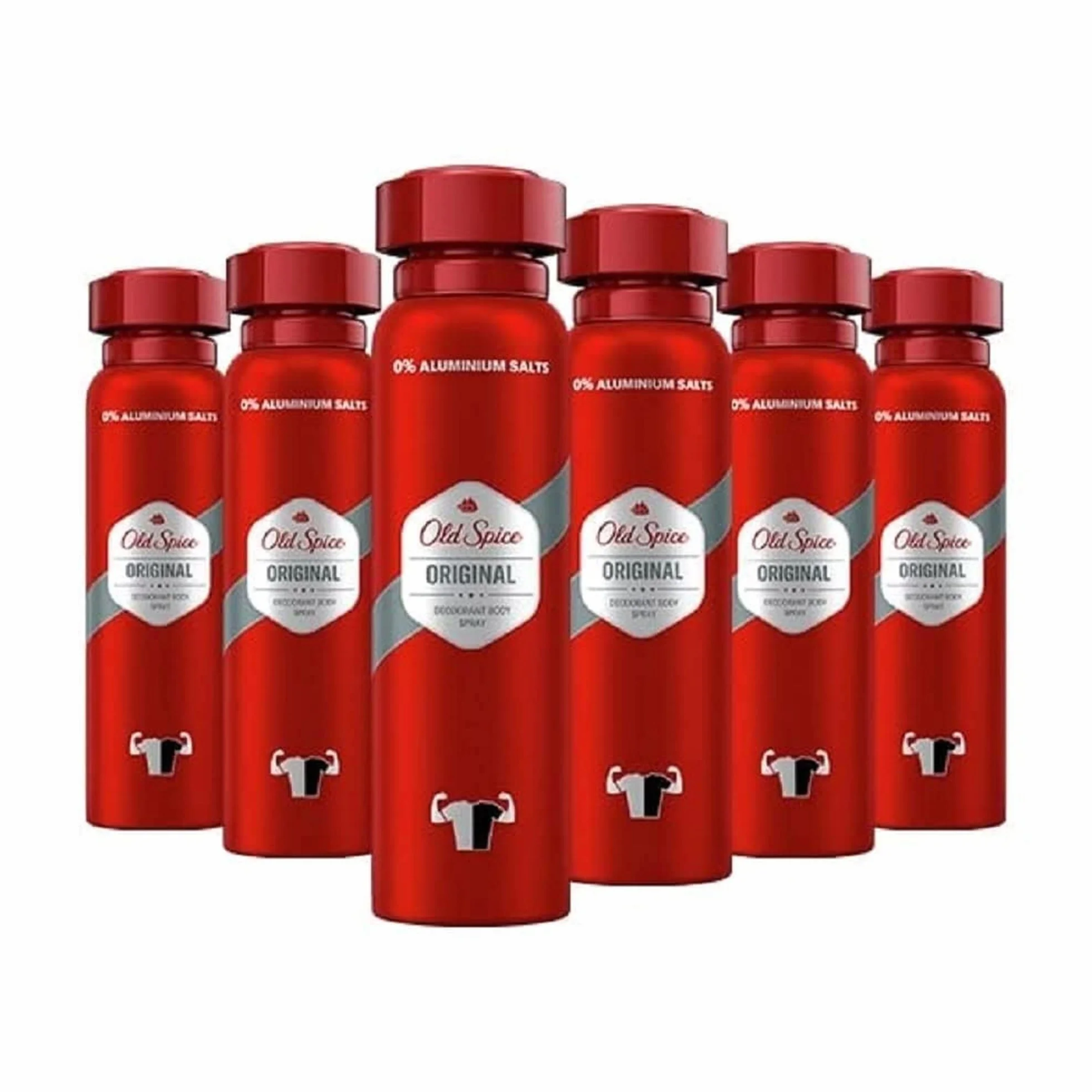 Old Spice Oryginalny dezodorant w sprayu do ciała, dezodorant w sprayu bez aluminium dla mężczyzn, 6 sztuk (6 x 150 ml)