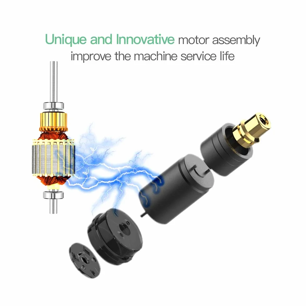 Mast P10 Rotary Tattoo Pen Machine Microblading Pen Style Tattoo Machine for Eyebrows, Lips, Eyeliner Tattoo, black
