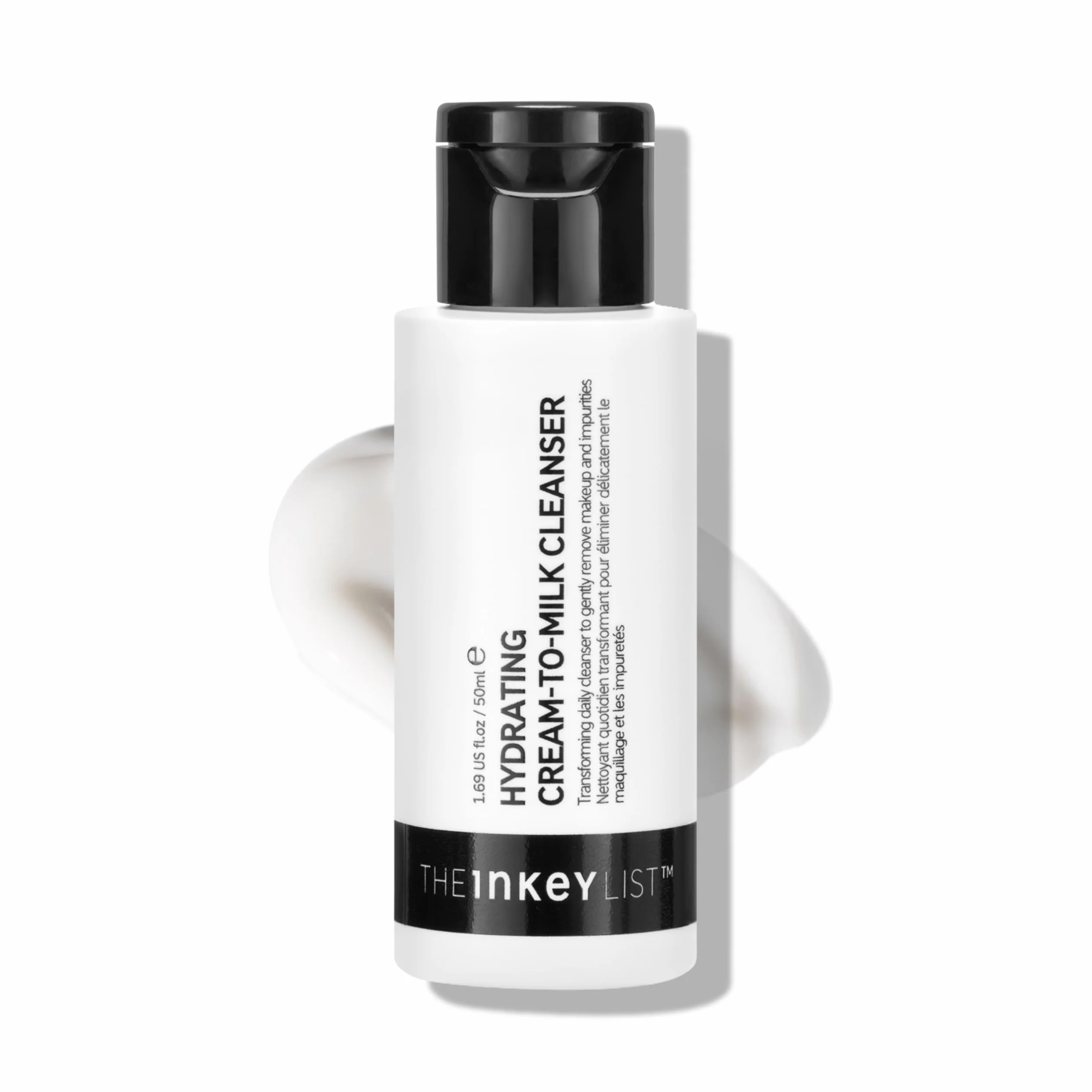 The INKEY List 50 ml nawilżający krem mleczny 50 ml, 5% mleko ryżowe i kwas hialuronowy, łagodna formuła czyszcząca, nie wyciska, nie suszy, nie drażni, rozpuszcza makijaż, wegańskie