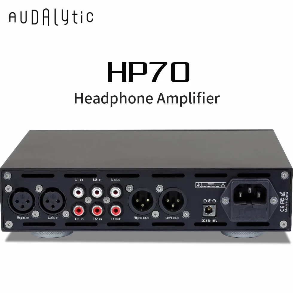 LEAUDIO Gustard Audalytic HP70 w pełni symetryczny, dyskretny wzmacniacz słuchawkowy, LME49720, podwójny wzmacniacz operacyjny z pilotem zdalnego sterowania (kolor srebrny)