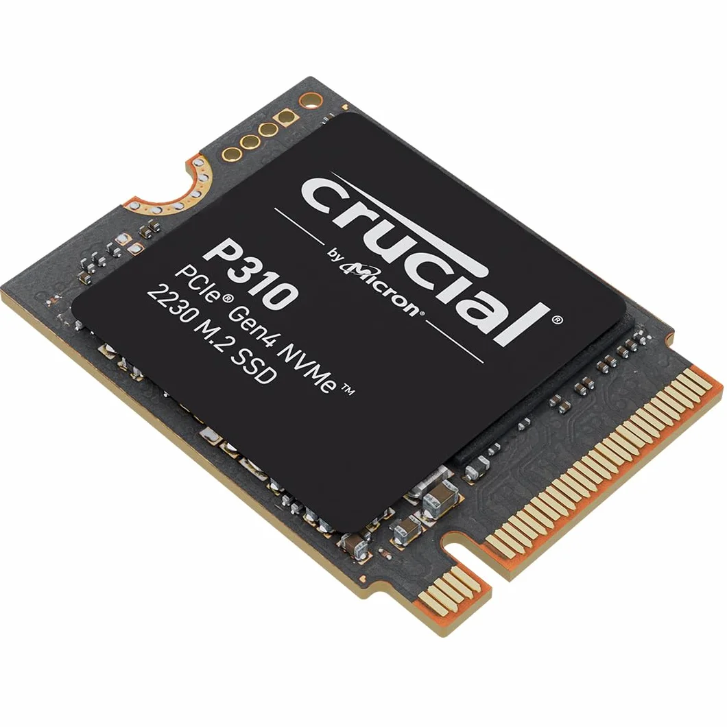 Crucial P310 SSD 1TB M.2 2230 NVMe PCIe Gen4 wewnętrzny SSD, do 7100 MB/s, kompatybilny z Steam Deck, ASUS ROG Ally, MSI Claw i Microsoft Surface, dysk półprzewodnikowy CT1000P310SSD2