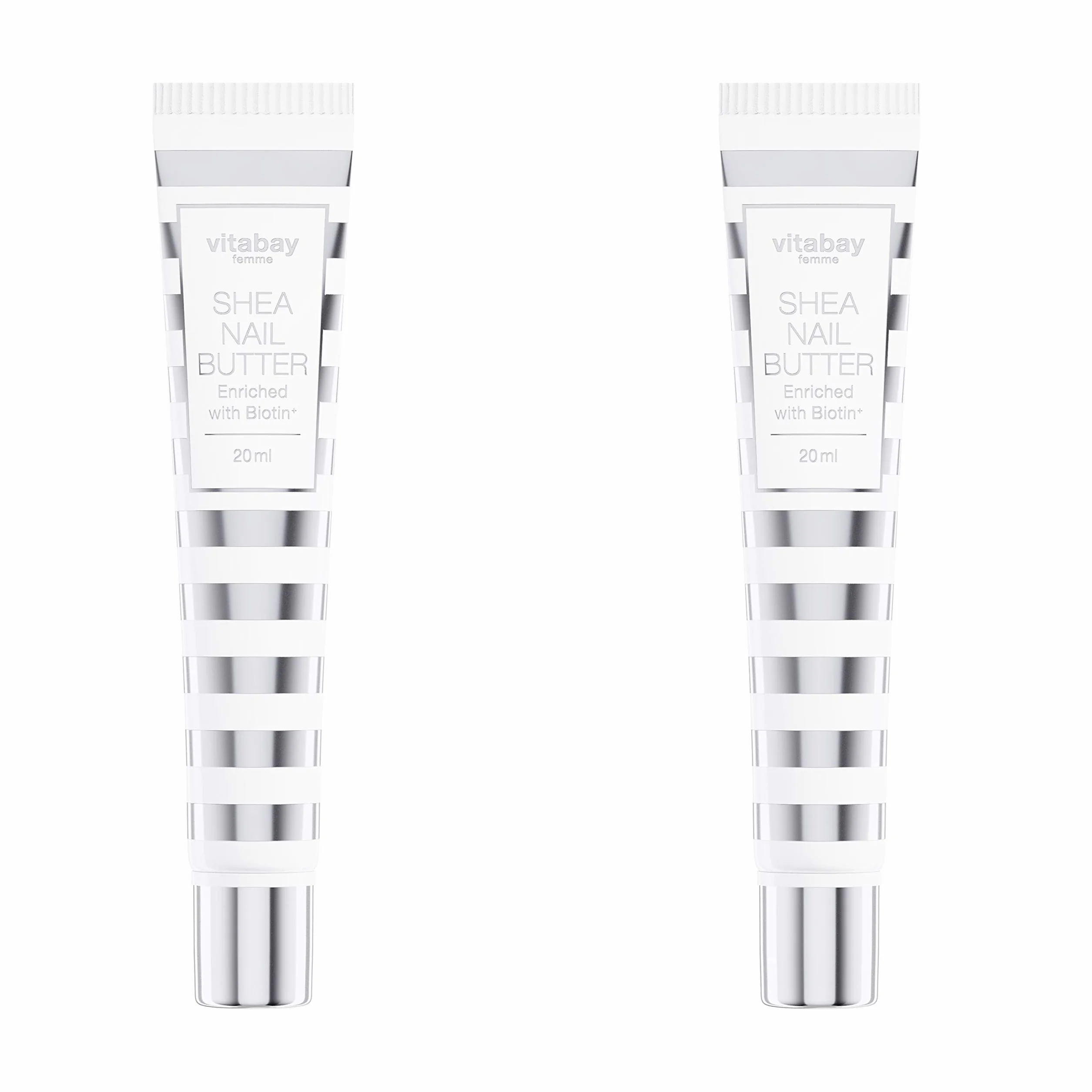Vitabay Shea Nail Masło 2 x 20 ml – masło shea z biotyną / witaminą B7 – krem do paznokci do pielęgnacji skórek paznokci – krem do paznokci przeciwko łamliwym paznokciom do pielęgnacji dłoni i stóp,