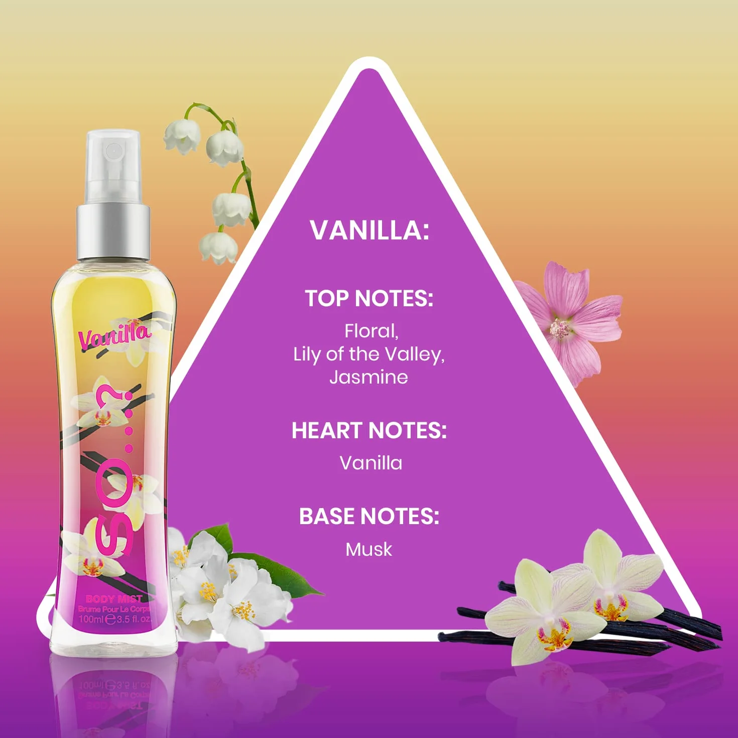 Body Mist By So...? Vanilla Perfumowana mgiełka do ciała dla kobiet 100 ml (zestaw 3 szt.)