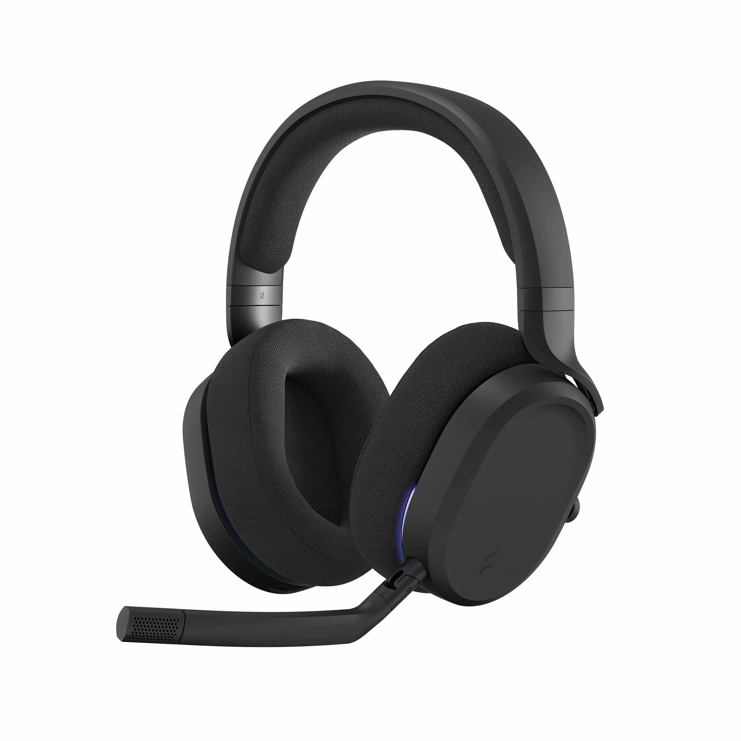 Fractal Design Scape Dark – bezprzewodowy zestaw słuchawkowy do gier komputerowych – odłączany mikrofon z redukcją szumów, żywotność baterii do 40 godzin, konfigurowalne oświetlenie otoczenia, czarny