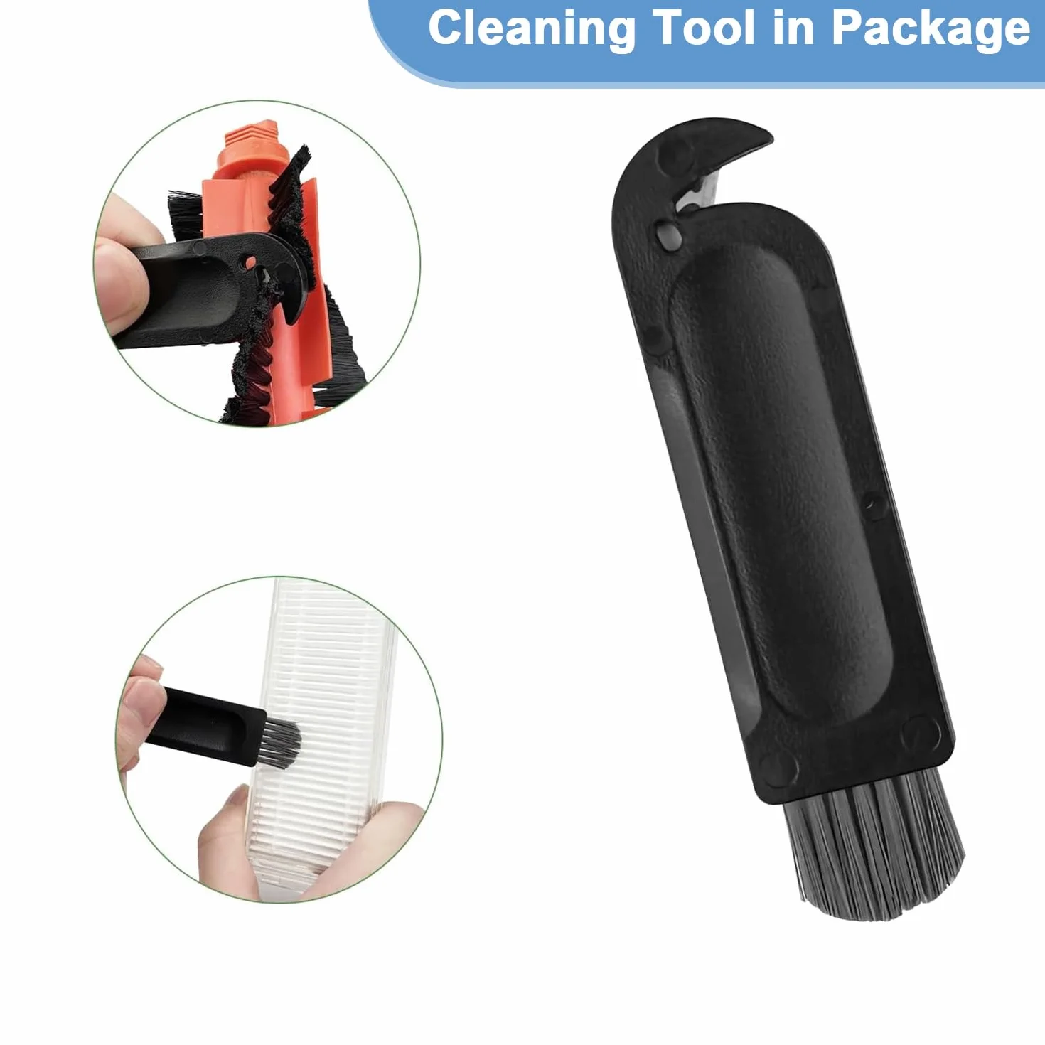 Xiaomi Akcesoria zamienne do Robot Vacuum Mop 2S Mop Pro Mop P STYJ02YM S12 S10 EU, 1 szczotka główna, 2 filtr HEPA, 2 tkaniny, 4 szczotki boczne