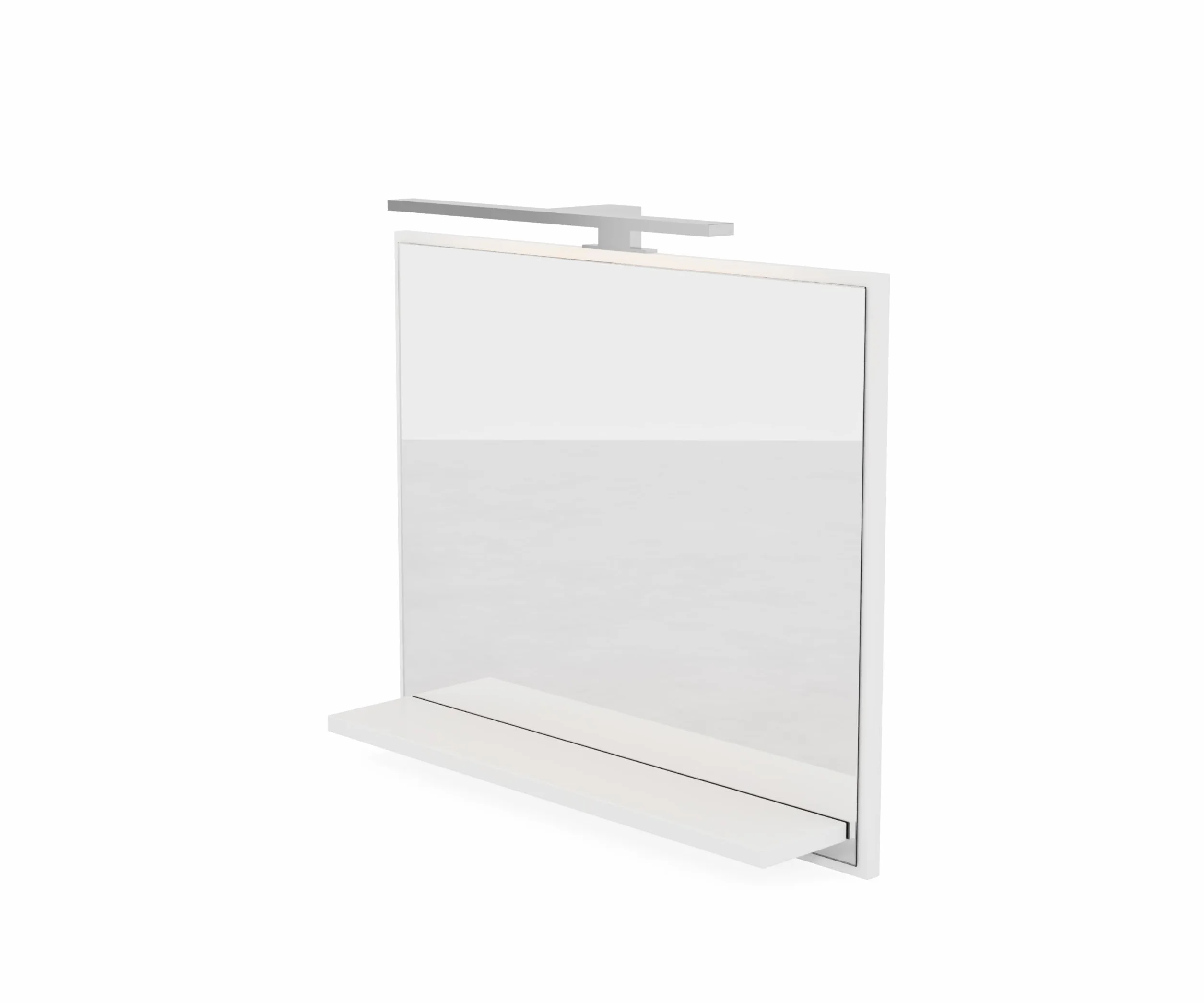 Lustro Łazienkowe LED 50x60x10 cm IP44 Białe Prostokątne