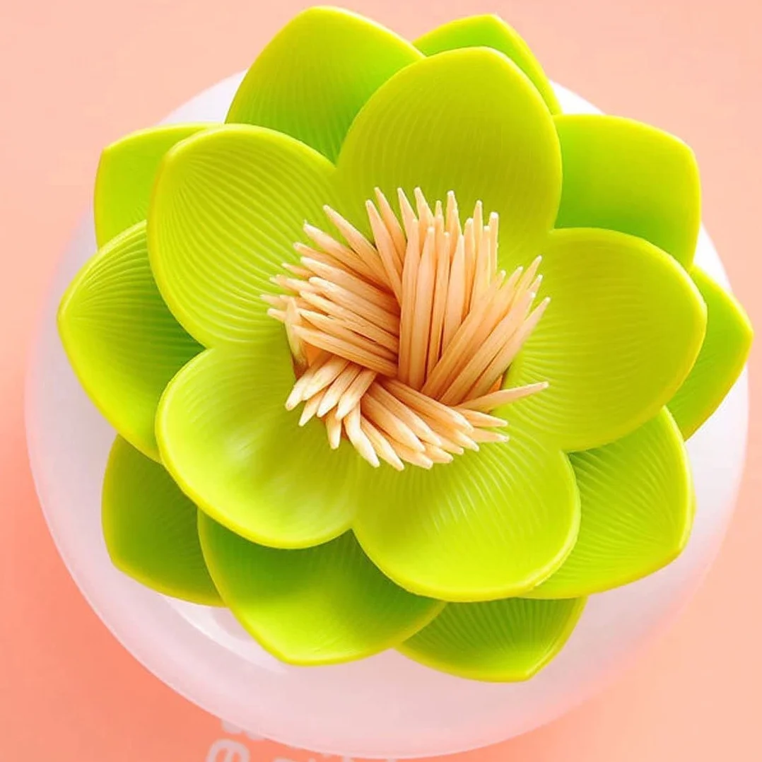 Bawełniane patyczki do przechowywania, wykwintny lotus, dozownik