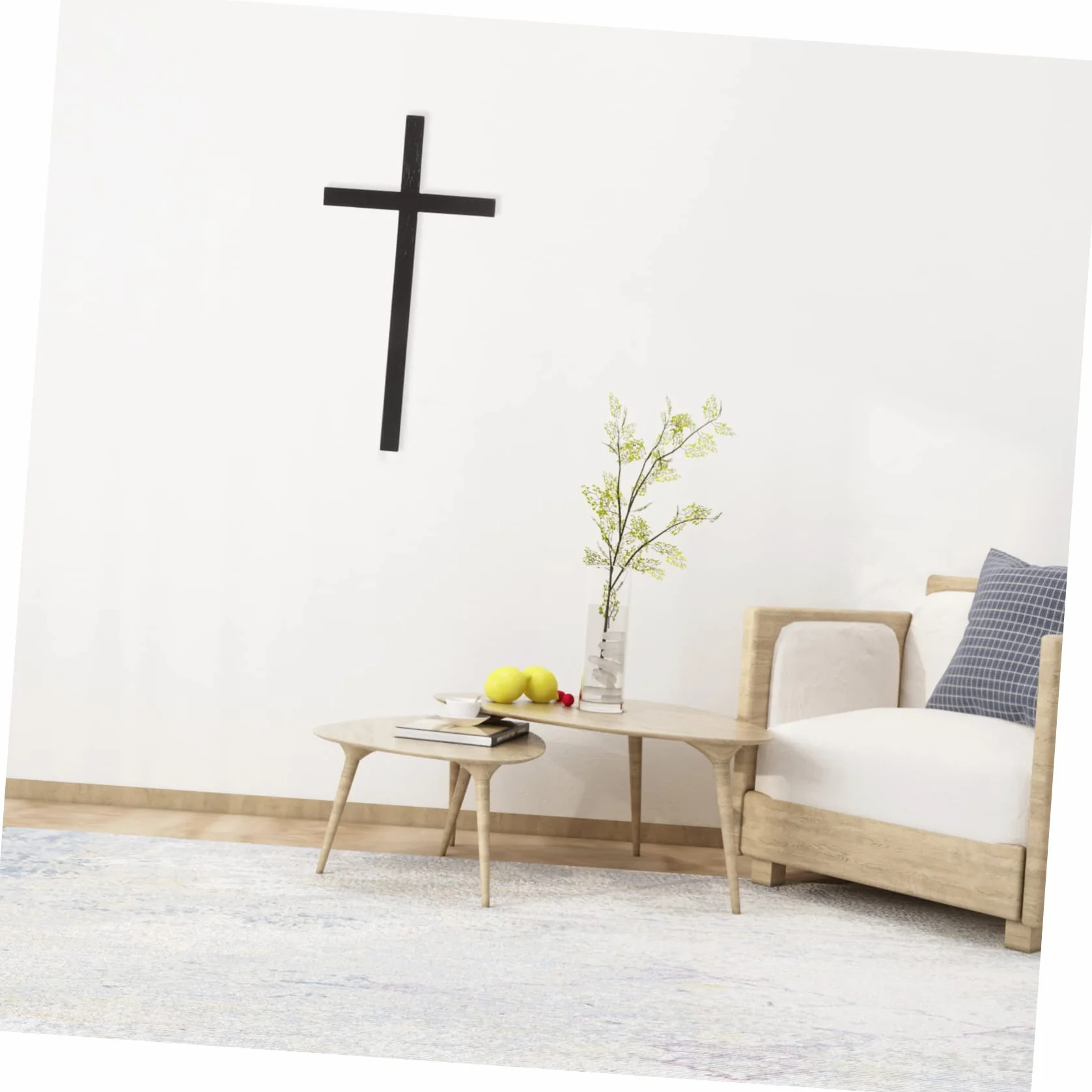 Zerodeko Drewniany Wisiorek w Kształcie Krzyża Kościół Religijny Krzyż Ścienny Krzyż Na Ścianę Wystrój Sztuki Ściennej Krzyże Ścienne Przechodzić Święty Krzyże Religijny Z Drewna Czarny