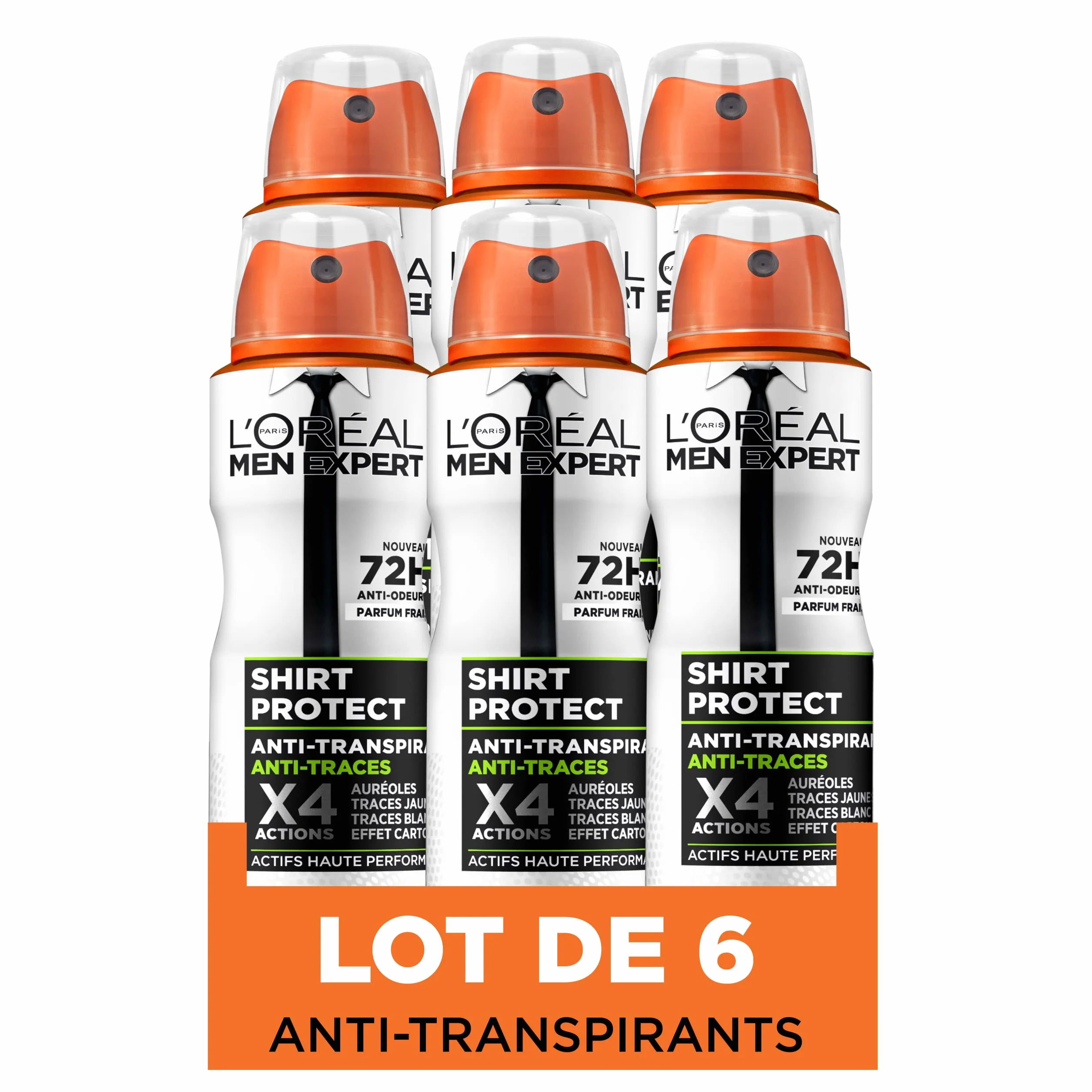 L'Oréal Paris Men Expert Shirt Protect Dezodorant, 6 x 150 ml