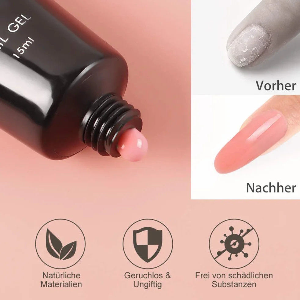 Polygel zestaw do zdobienia paznokci, zestaw do paznokci Polygel z lampą