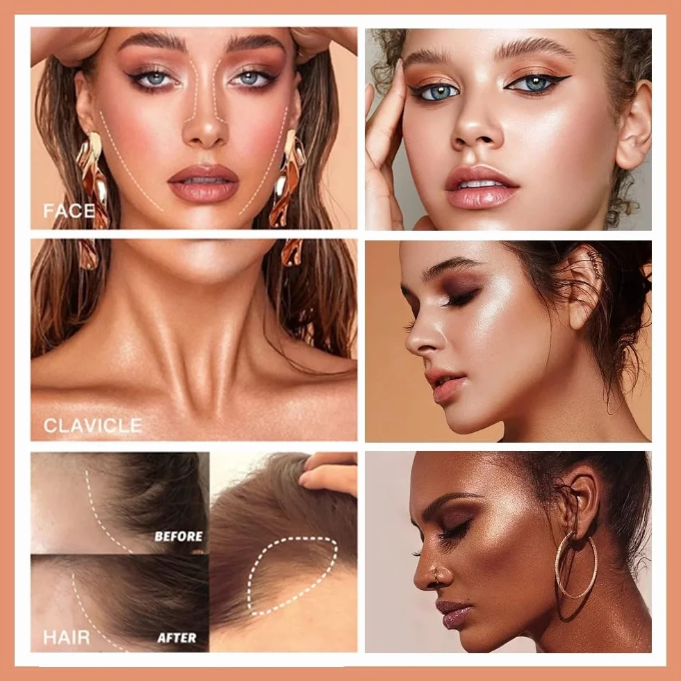 Liquid Contour Stick -Wbudowana końcówka gąbki Sculpted Complexion Wand Cream Face Contour Natural Bronzer Rozświetlacz do twarzy Makeup Contour Stick (Colour, # 101)