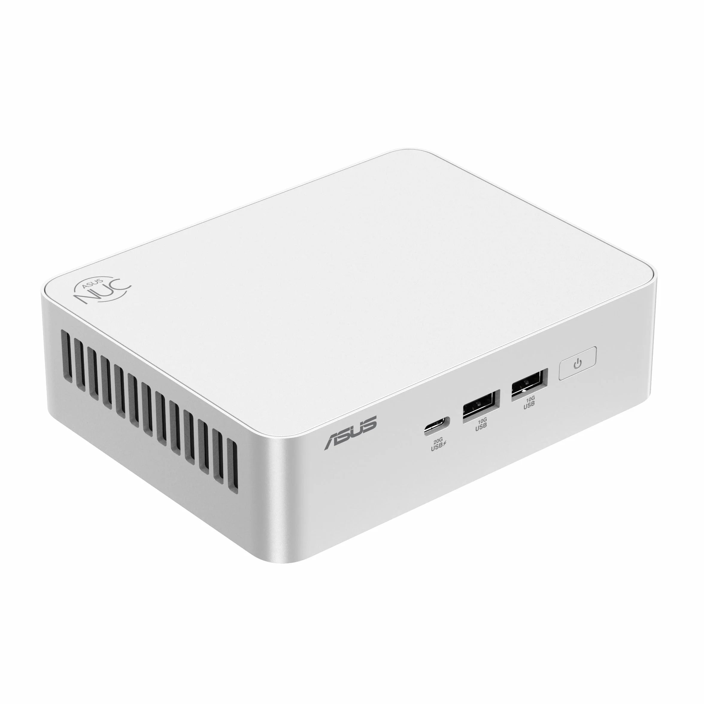 ASUS NUC 15 Pro Plus Kit RNUC15CRSU900002 (procesor Intel Core i9 Ultra, karta graficzna Arc, WiFi 7, Bluetooth 5.4, bez systemu operacyjnego, z zasilaczem UE, biały)