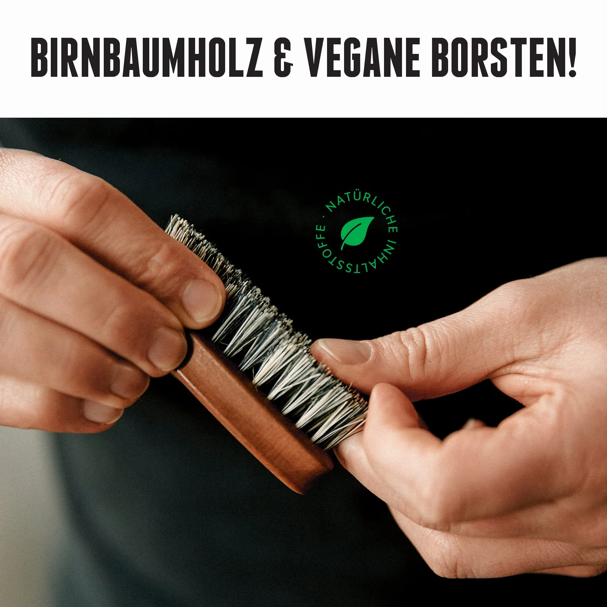 zestaw do pielęgnacji brody: BROOKLYN SOAP COMPANY Beard Brush do brody naturalne kosmetyki naturalne® wegańskie włosy - pomysł na prezent dla mężczyzn - stylizacja pełnej brody lub trzydniowej brody