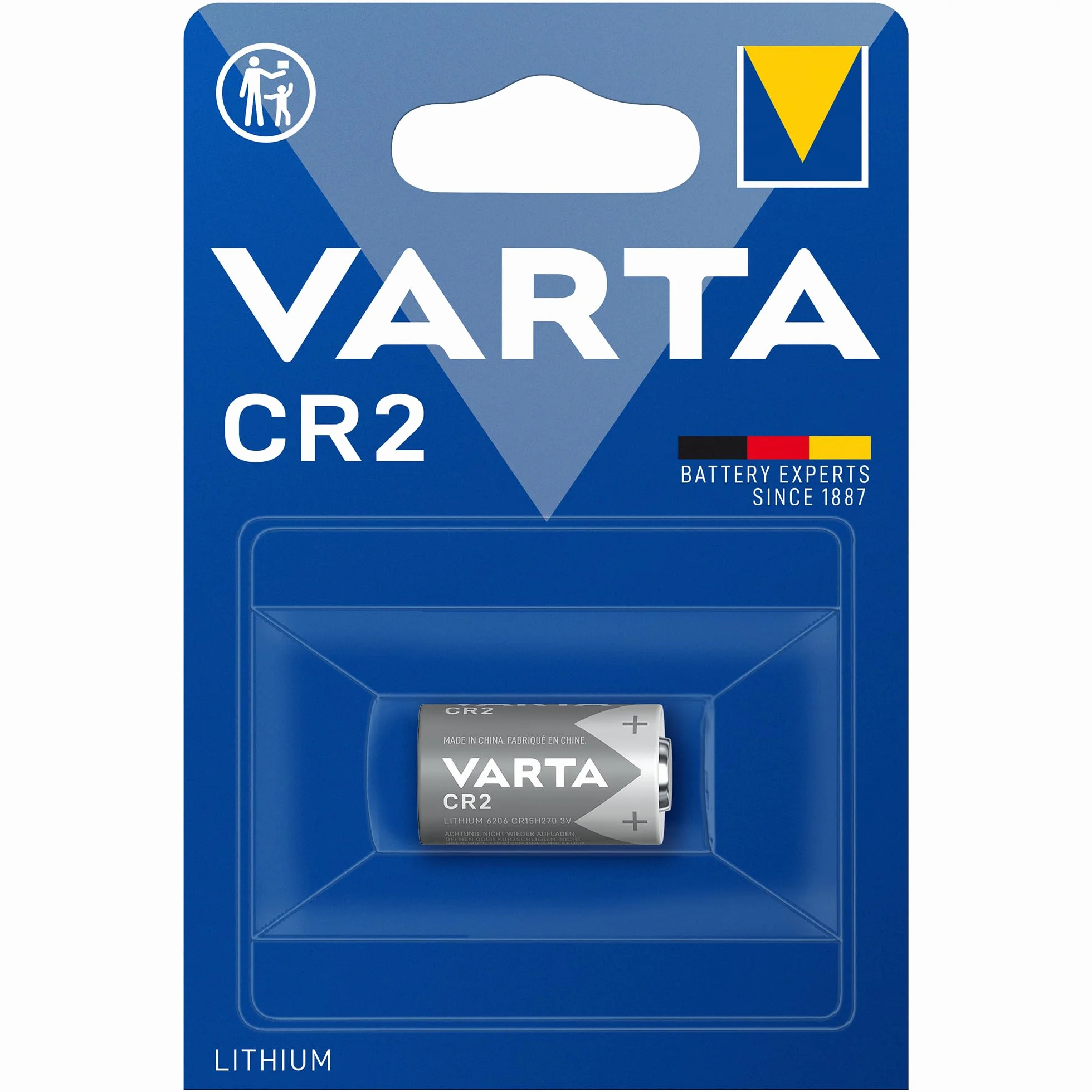 VARTA Electronics CR2 litowe ogniwo guzikowe 3 V, 1 opakowanie baterii guzikowych w oryginalnym opakowaniu typu blister