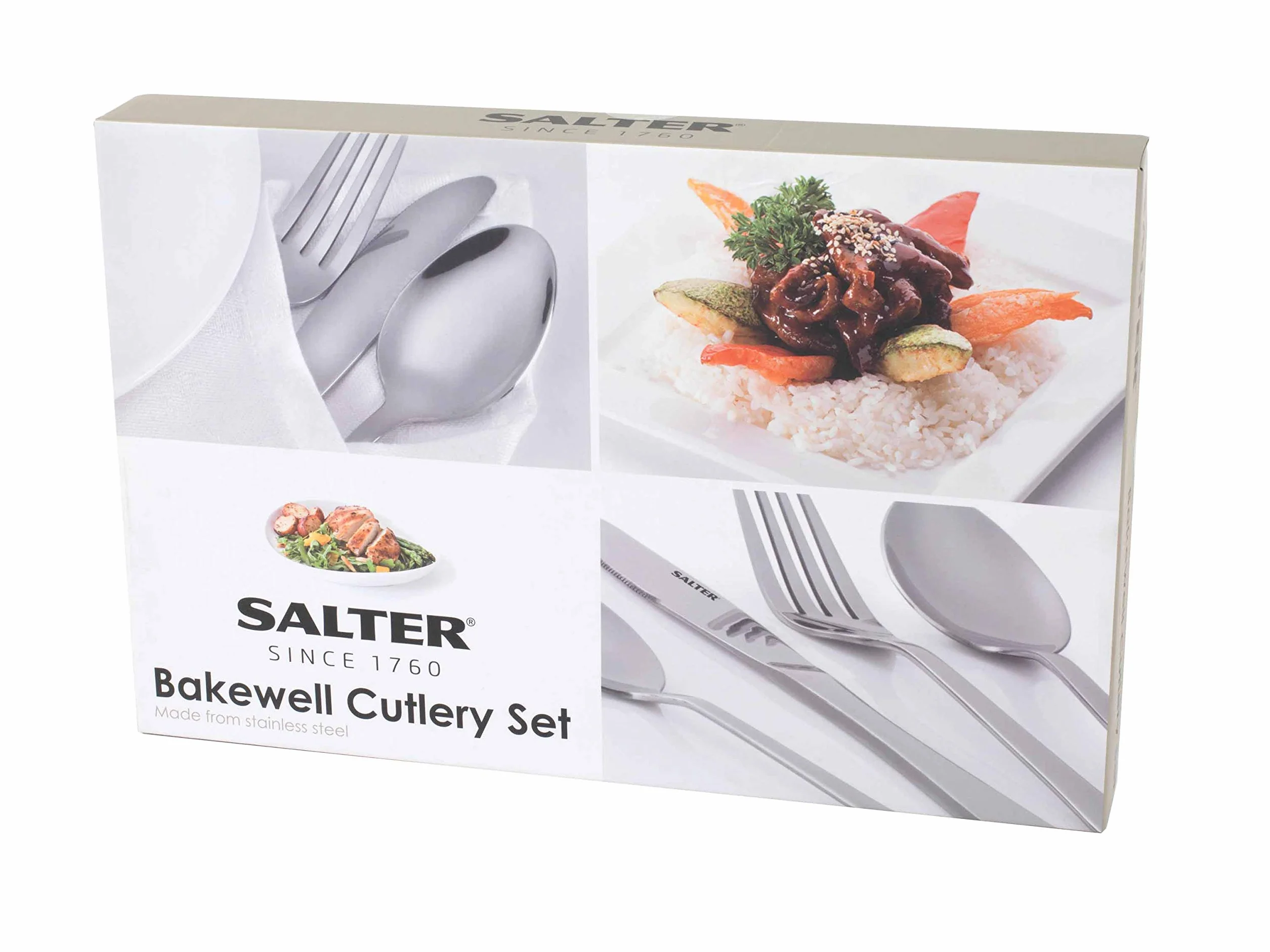 Salter Bakewell 24-Piece Cutlery Set, Stainless Steel
