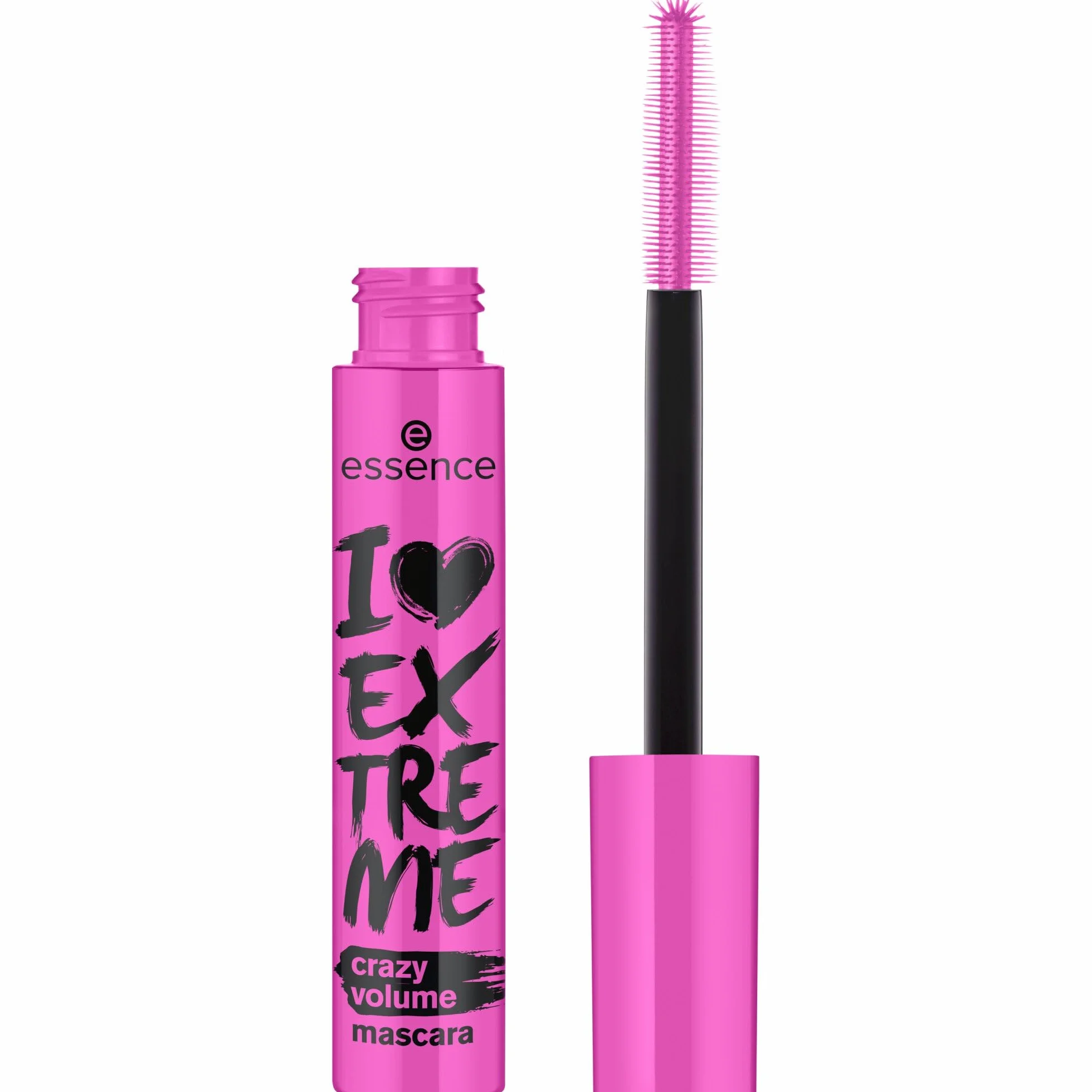 essence Maskara pogrubiająca do rzęs I LOVE EXTREME crazy volume, długotrwały, zwiększenie objętości, kręcony, wydłużanie (12ml)