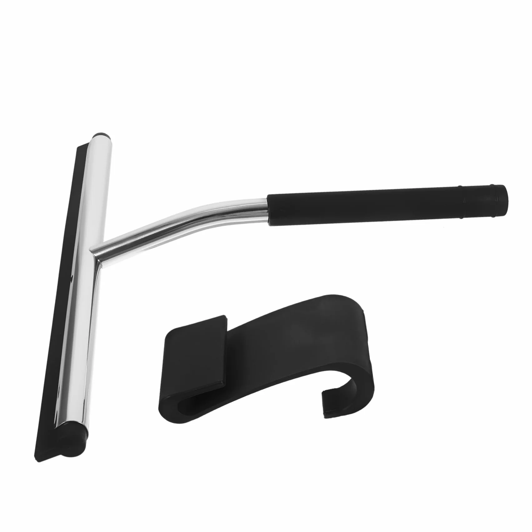 Mobestech 1kawałek Squeegee Do Okien z Stali Nierdzewnej i Silikonu Ergonomiczny Uchwyt Narzędzie Do Czyszczenia Szkła Kolor Losowy Idealny Łazienki i Samochodu