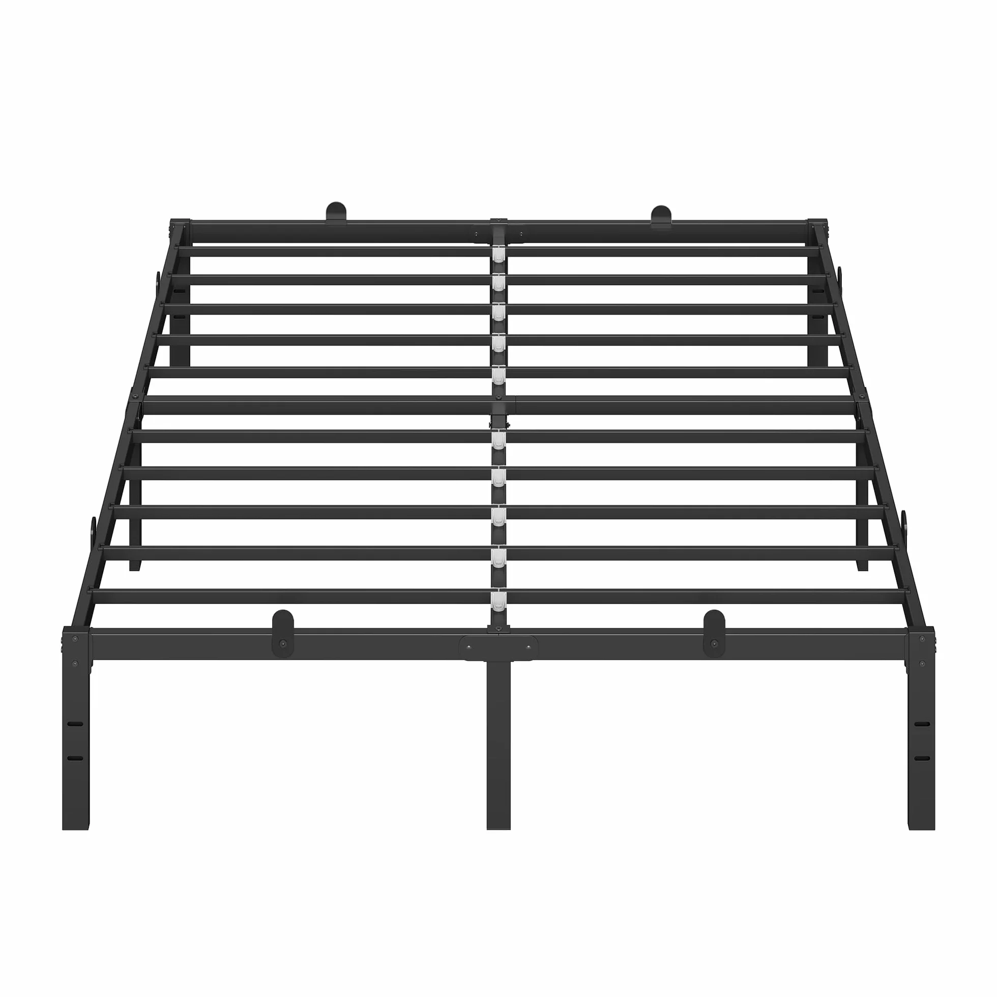 VASAGLE Rama łóżka 140 x 190 metalowa stelaż schowek pod spodem czarny RMB133B01