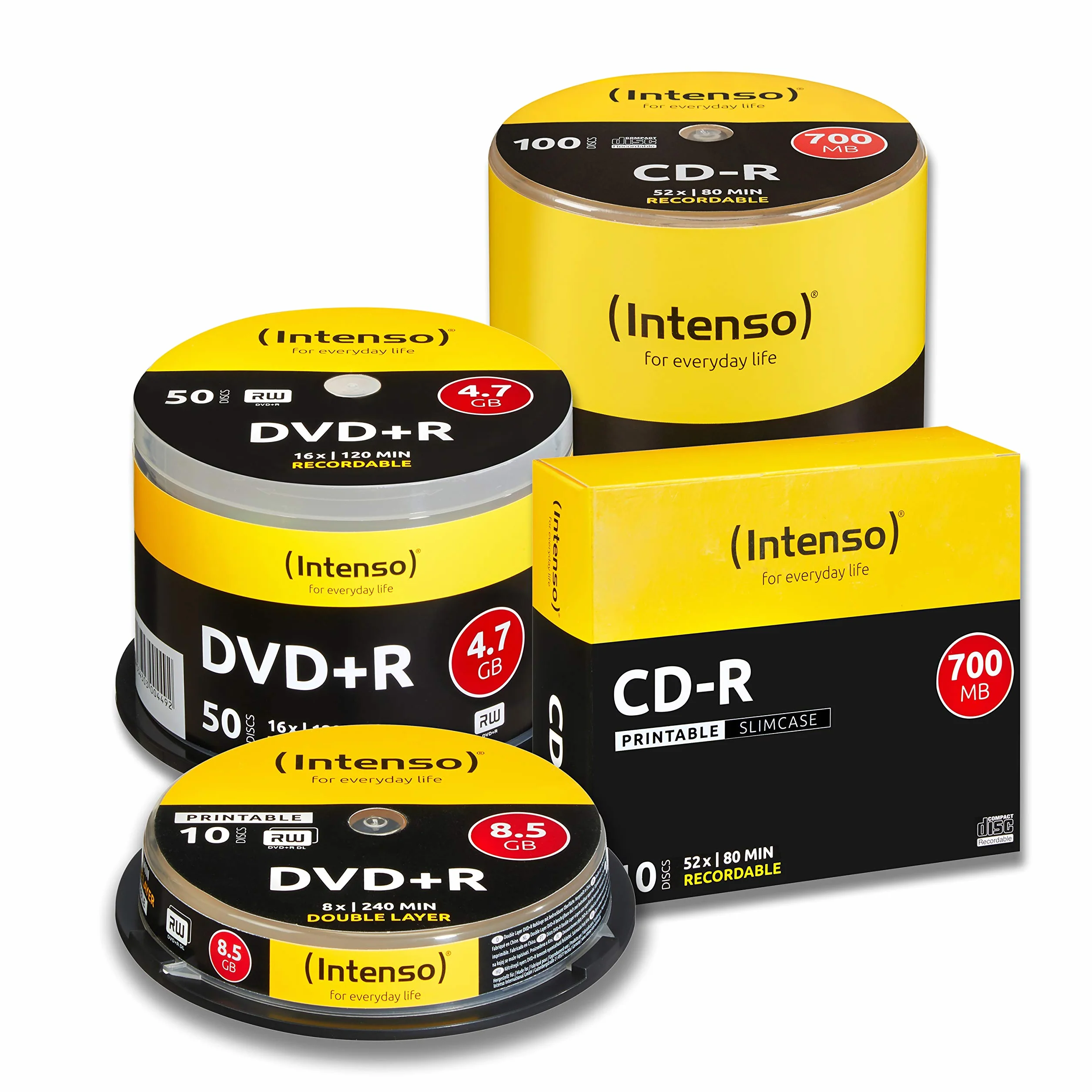 Intenso CD-R 80-minutowe 700 Mb 52x prędkość nagrywalna do druku CD Media pudełko na ciasto 25 sztuk (1 opakowanie)