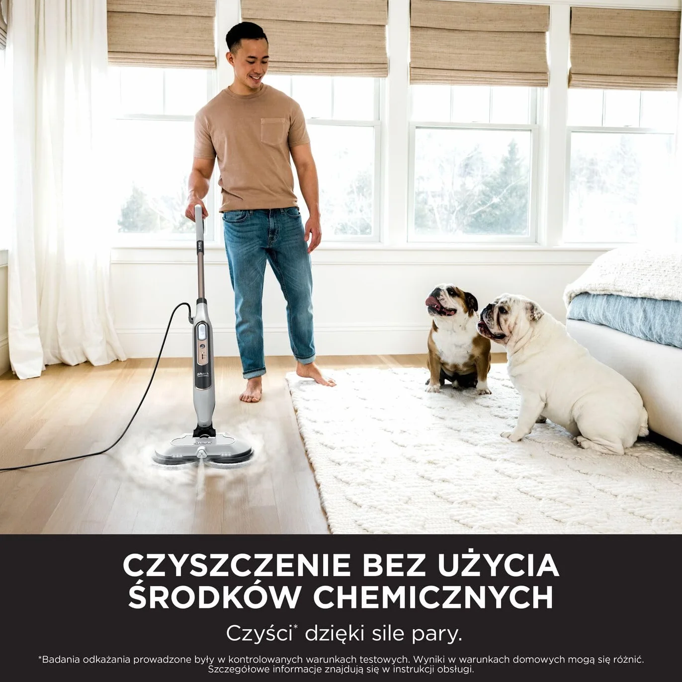 Shark Automatyczny mop parowy S8201EU 2 obrotowe nakładki 3 tryby pary dezynfekuje