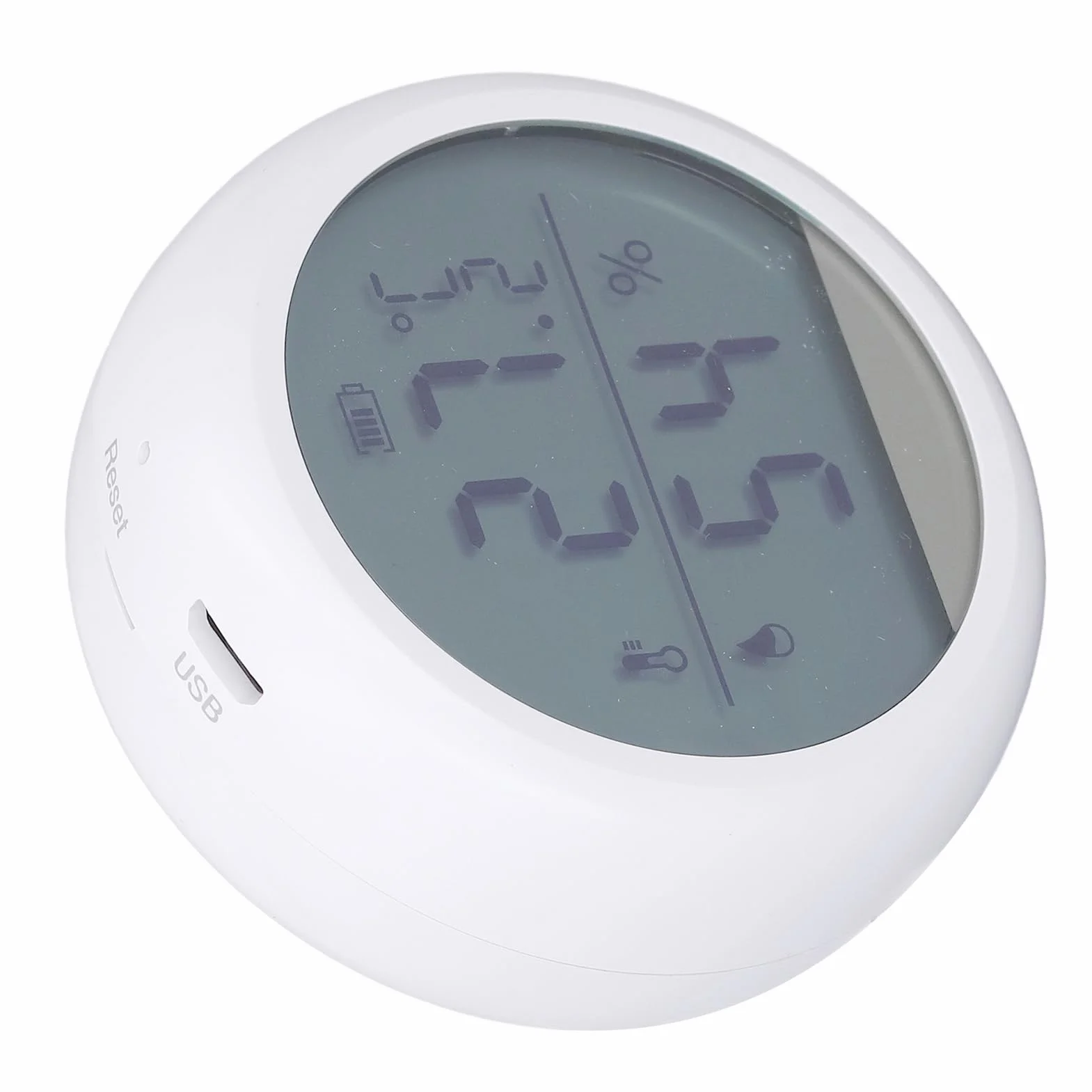 WALFRONT Inteligentny Czujnik Temperatury i Wilgotności Wi-Fi, Zakres Wykrywania Alarmu Niskiego Napięcia z możliwością Regulacji, z Elektronicznym Wyświetlaczem Atramentowym do Szklarni w