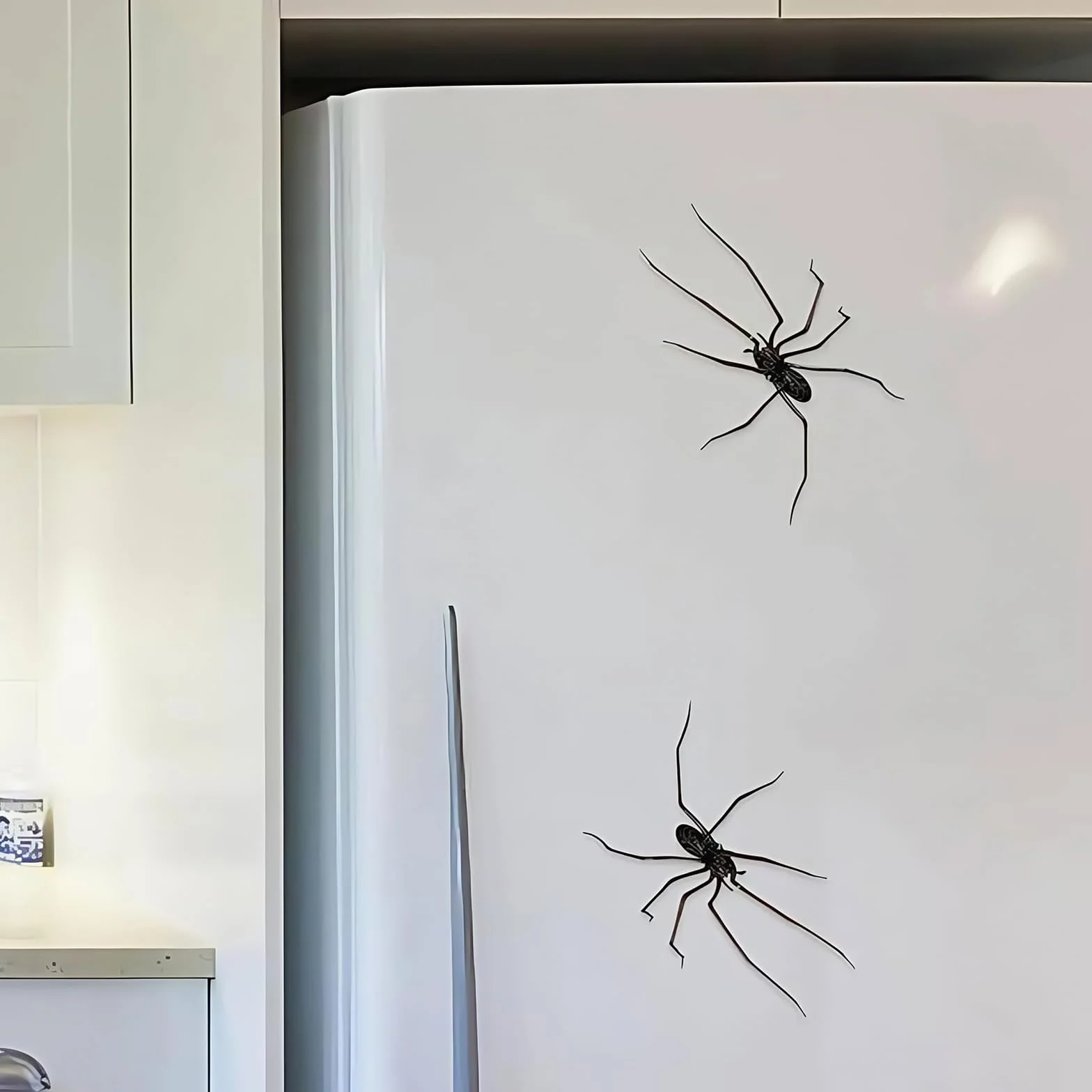 Yamobi Magnes na lodówkę 3D Spinne Realistyczne magnesy na pająki Halloween dekoracja