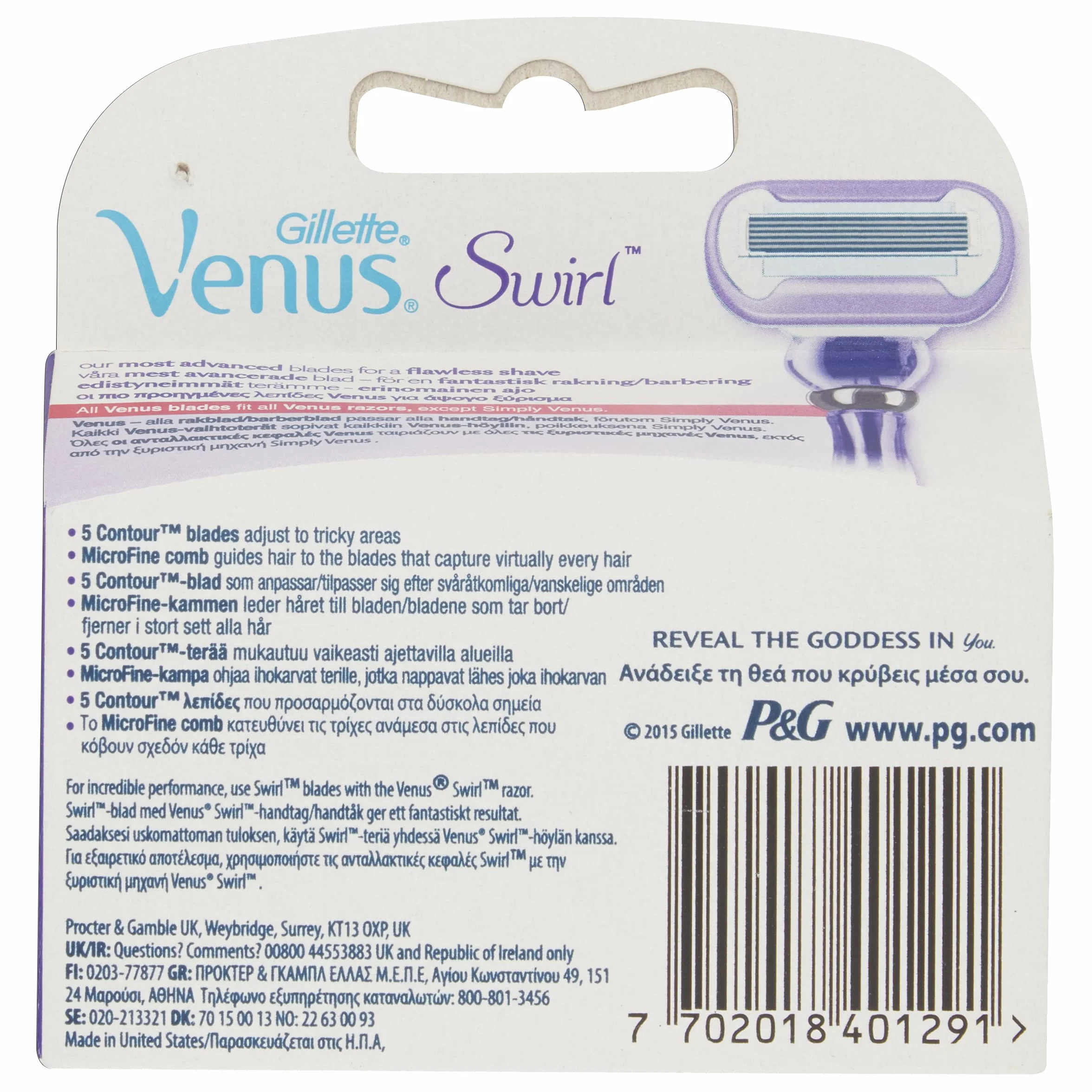 Gillette - 3 żyletki Venus Deluxe Smooth Swirl - 1 sztuka