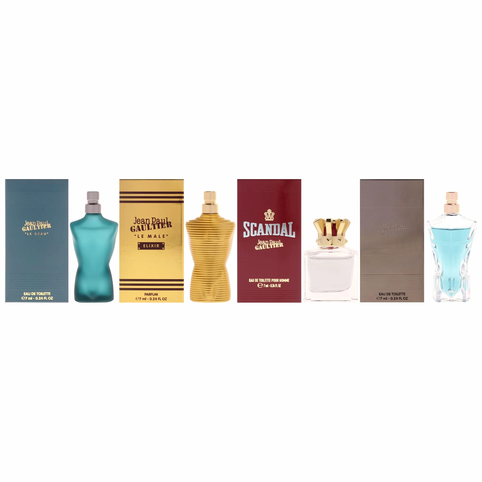 Jean Paul Gaultier - 4-częściowe pudełko upominkowe - Le Male, Scandal, Le Male Elixir, Le Beau Eau de Parfum Sprays 6,8 g każda